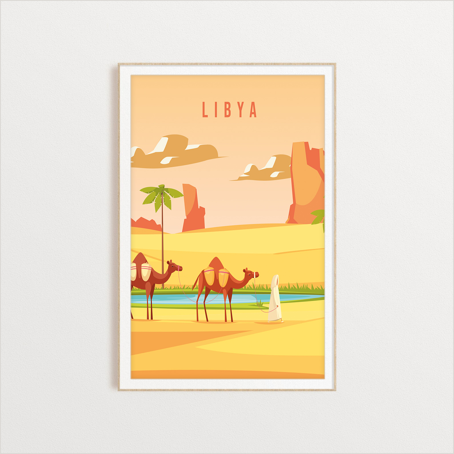 Libya country digital art print