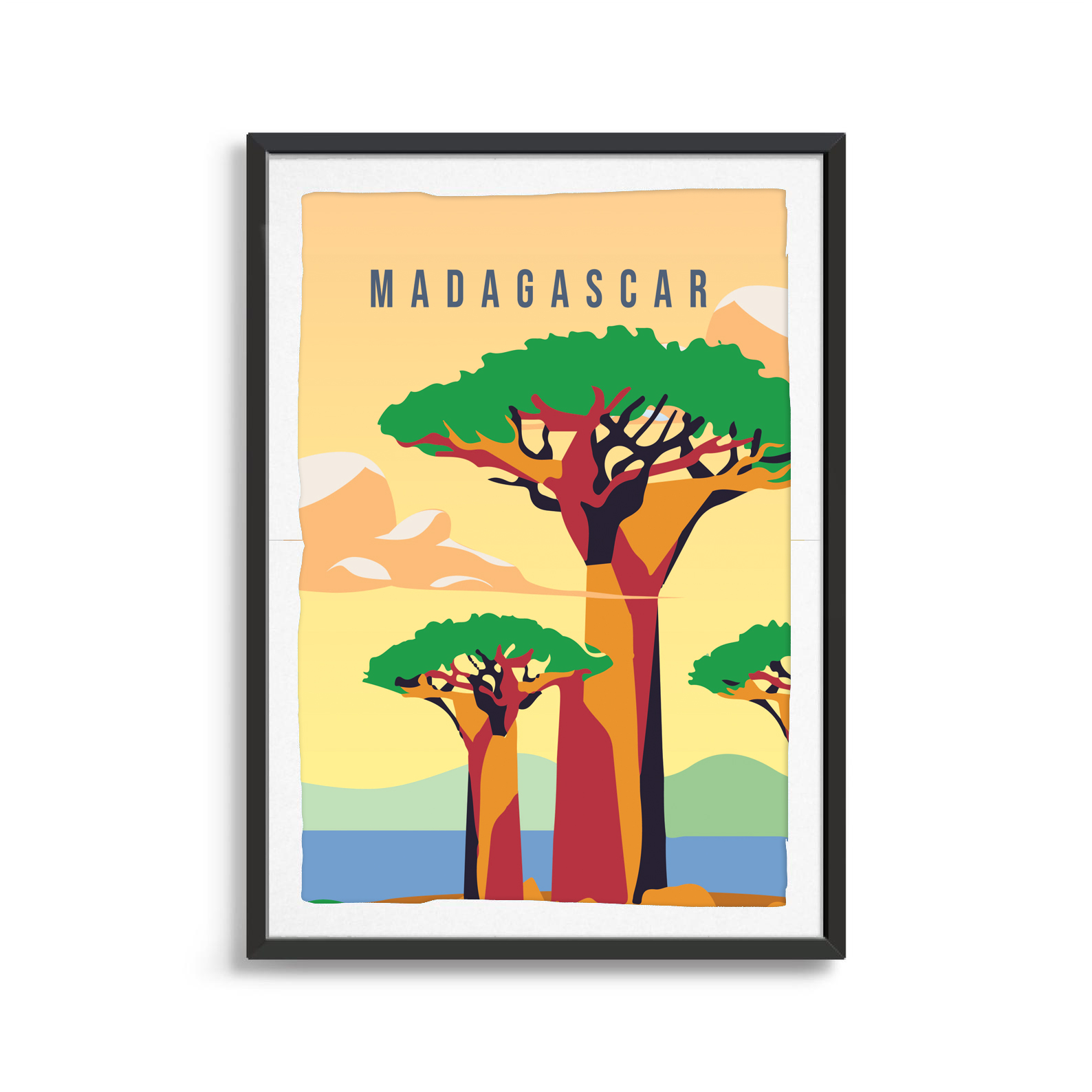 Madagascar country digital art print