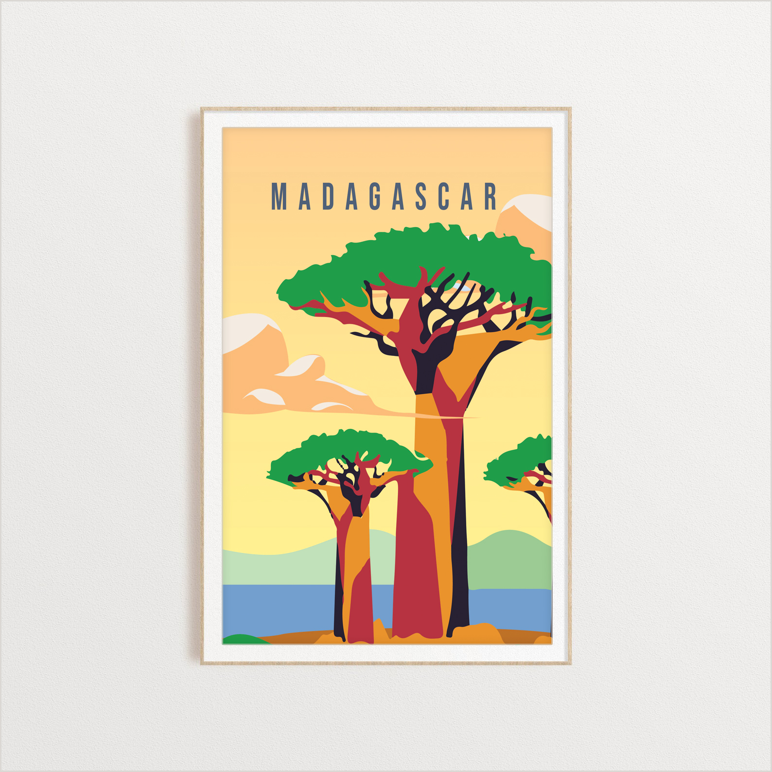 Madagascar country digital art print