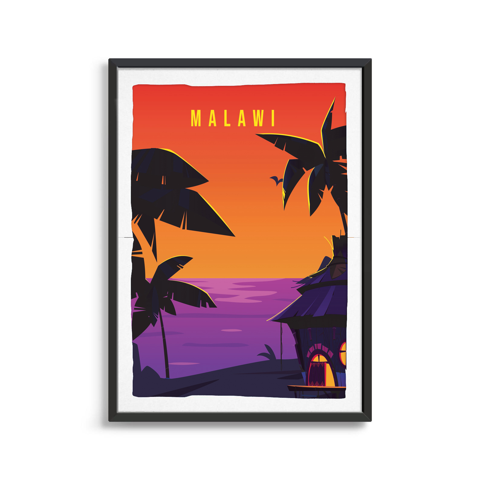 Malawi country digital art print