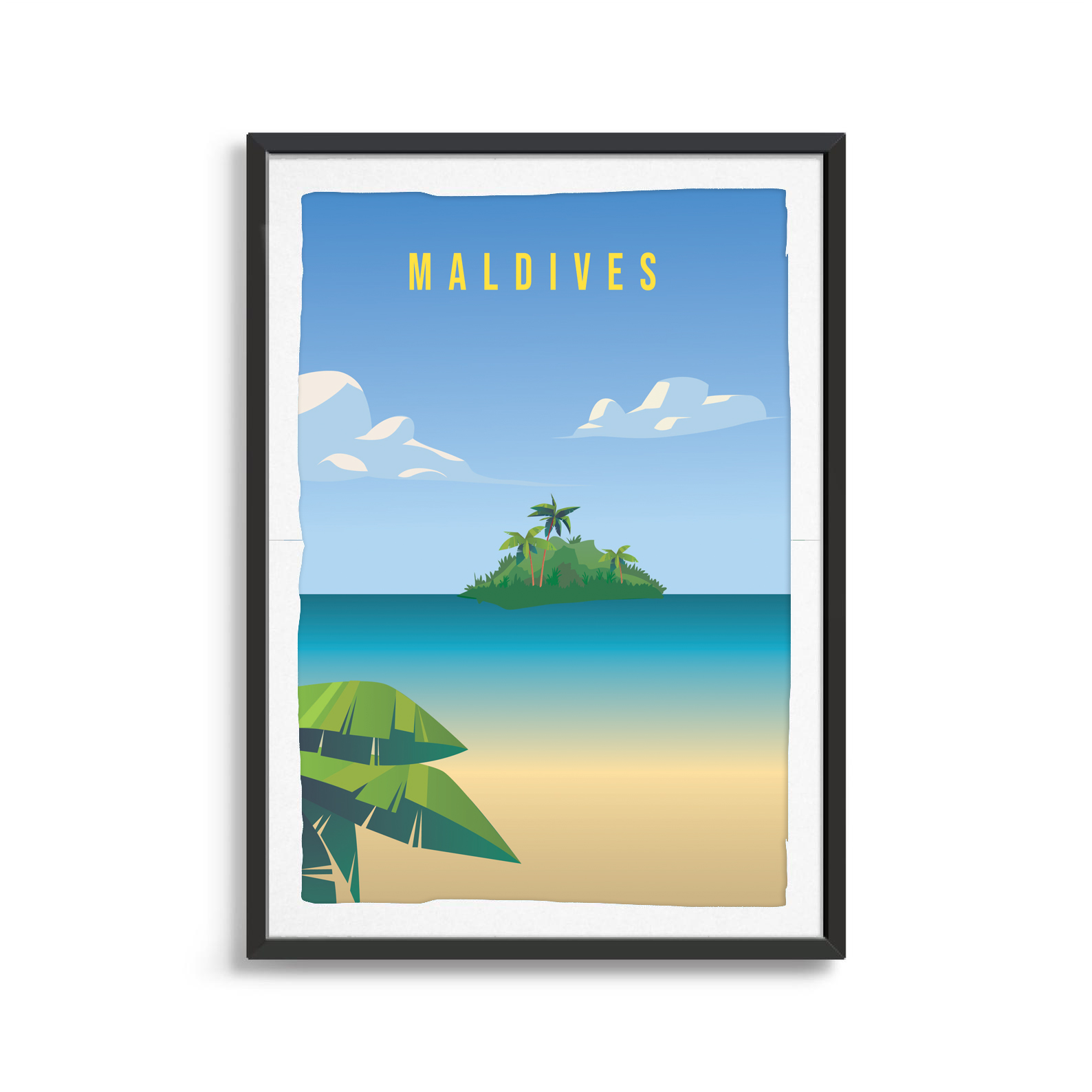 Maldives country digital art print