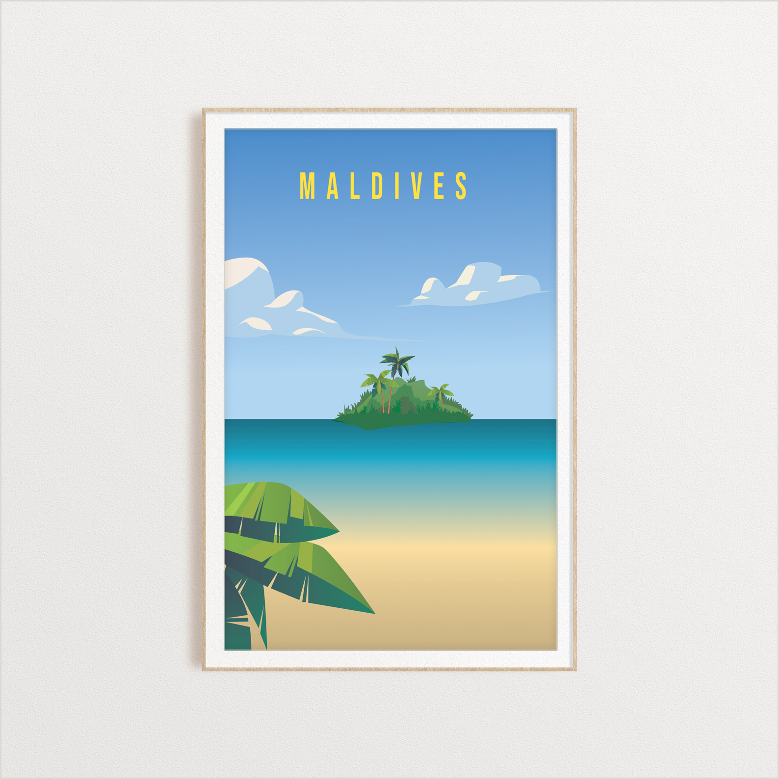Maldives country digital art print