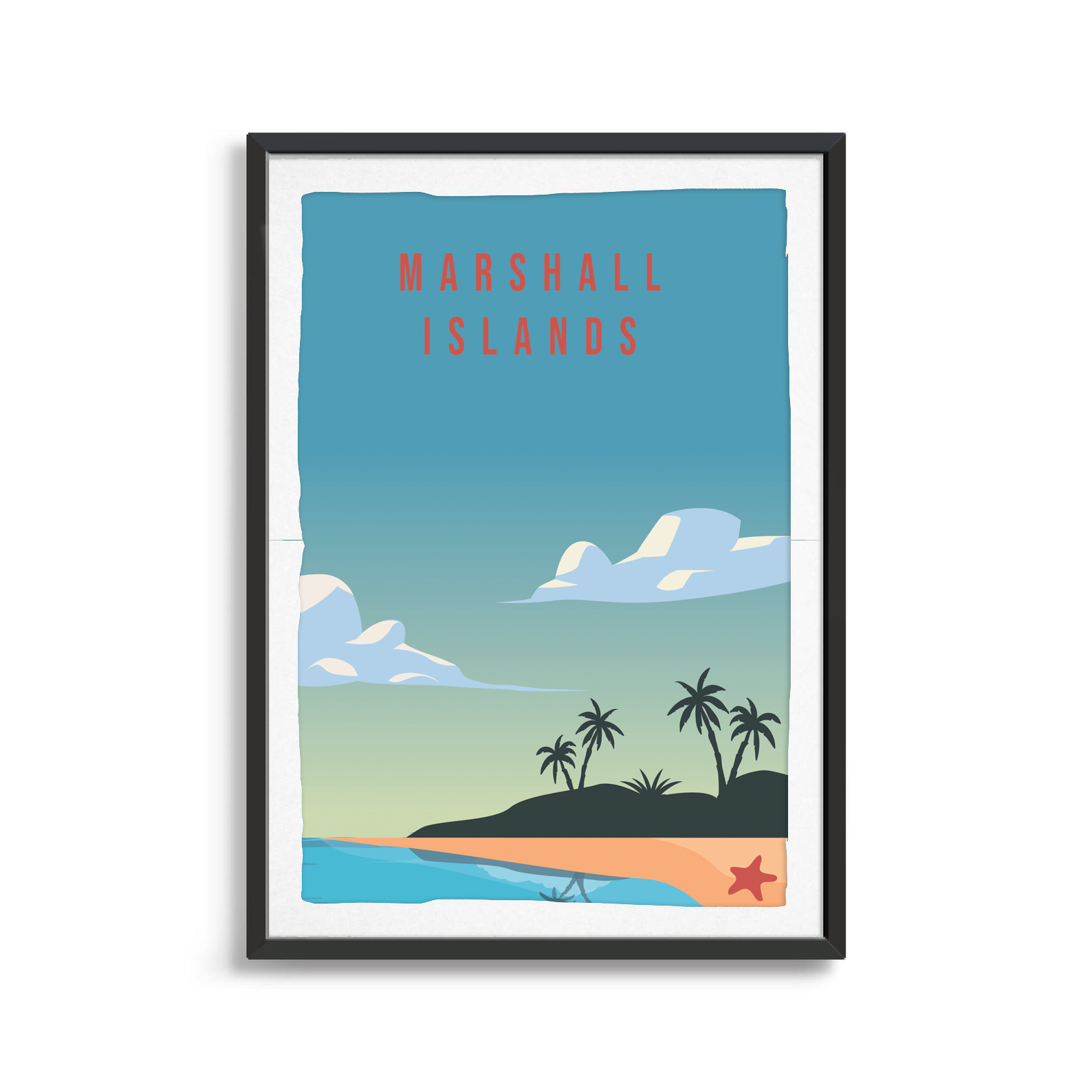 Marshall Islands country digital art print