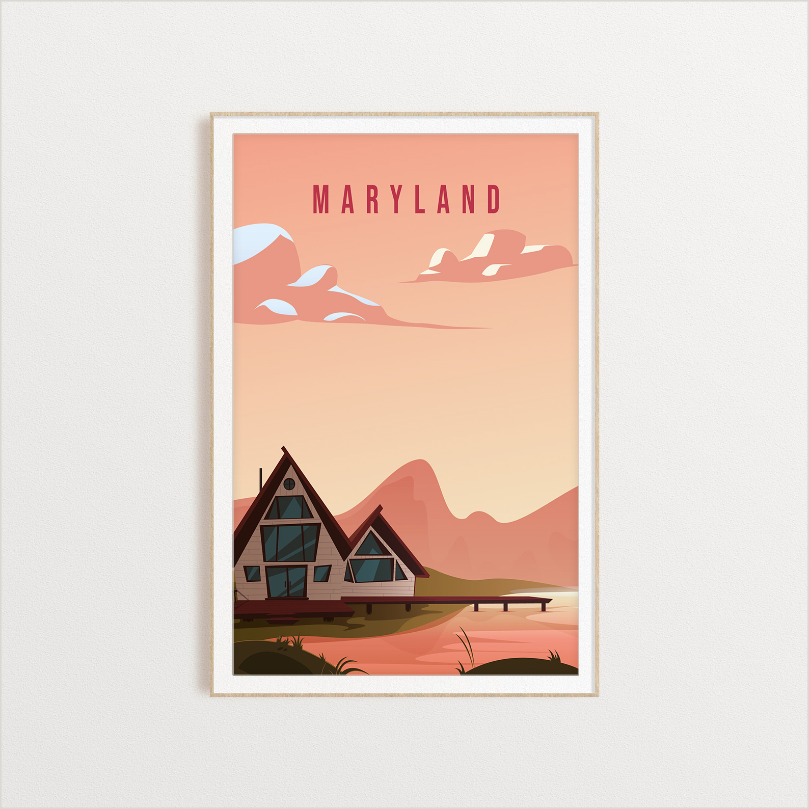 Maryland state digital art print