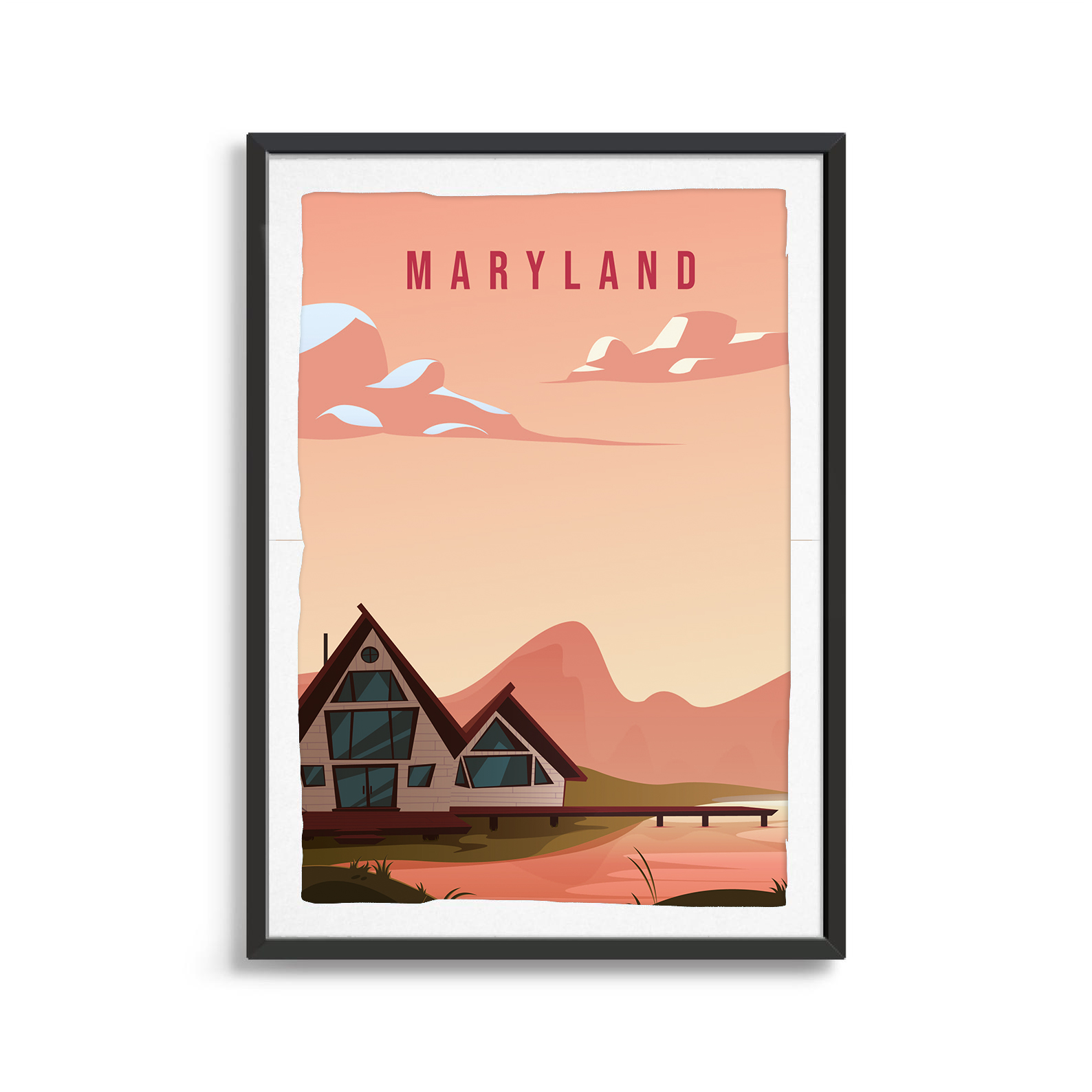 Maryland state digital art print