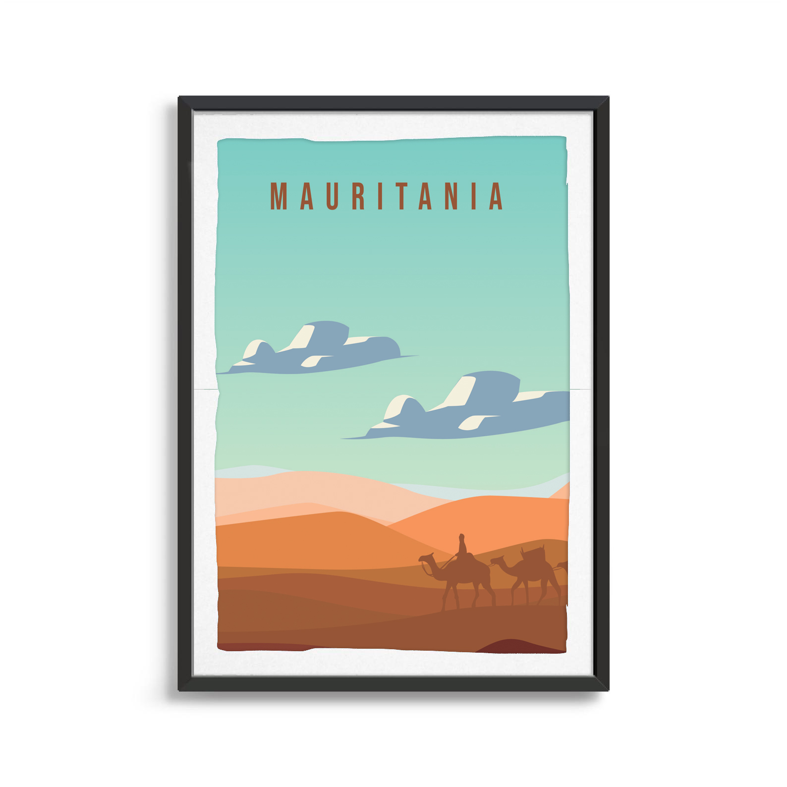 Mauritania country digital art print