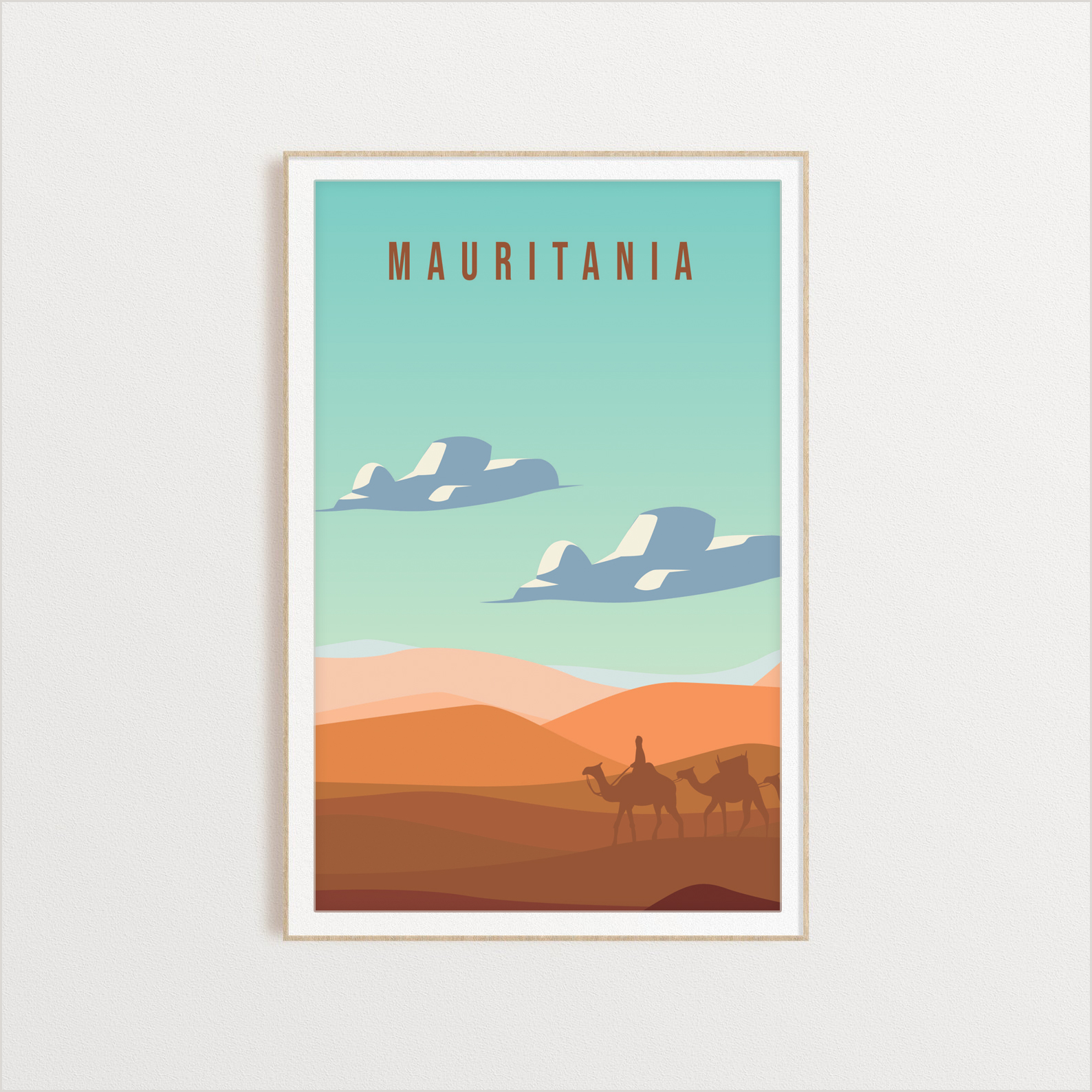 Mauritania country digital art print