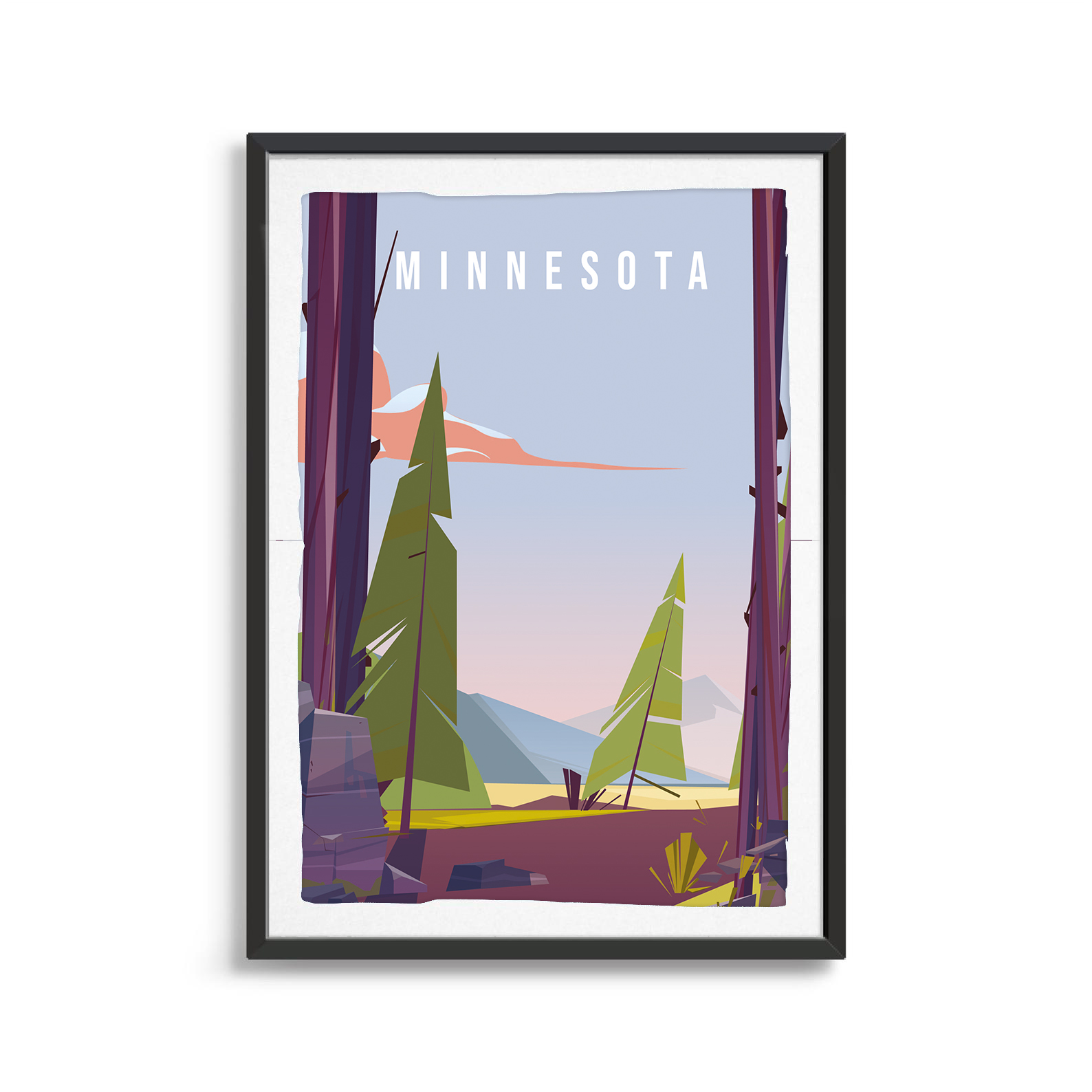 Minnesota state digital art print