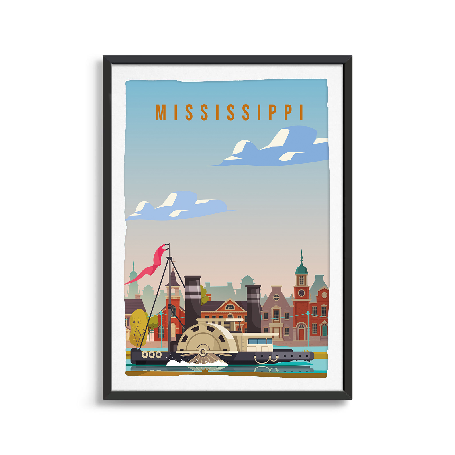 Mississippi state digital art print