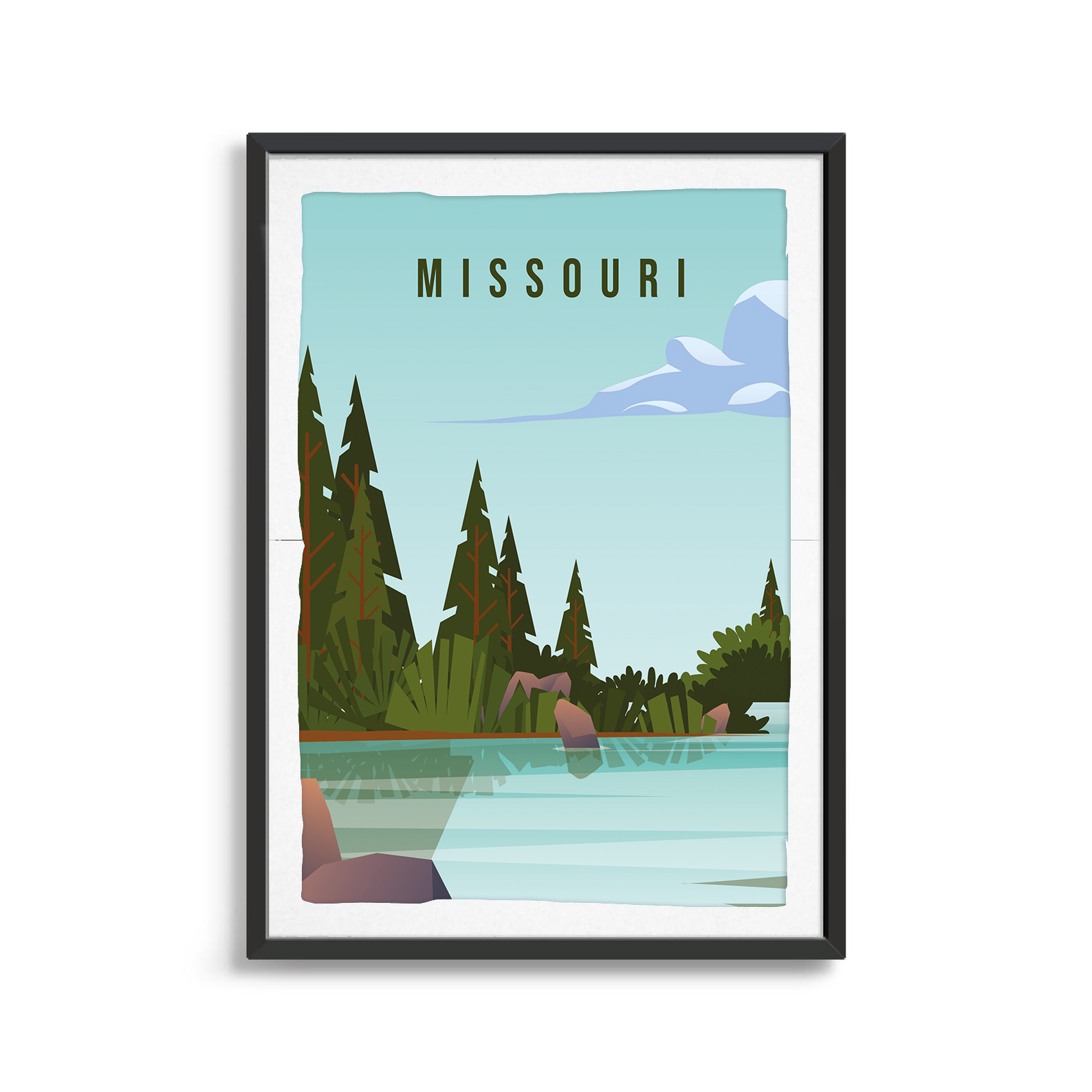 Missouri state digital art print