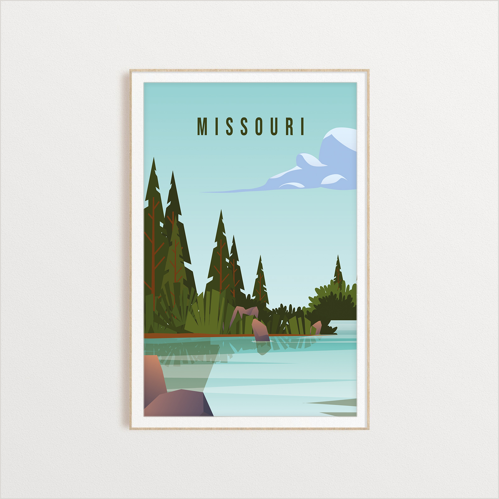 Missouri state digital art print