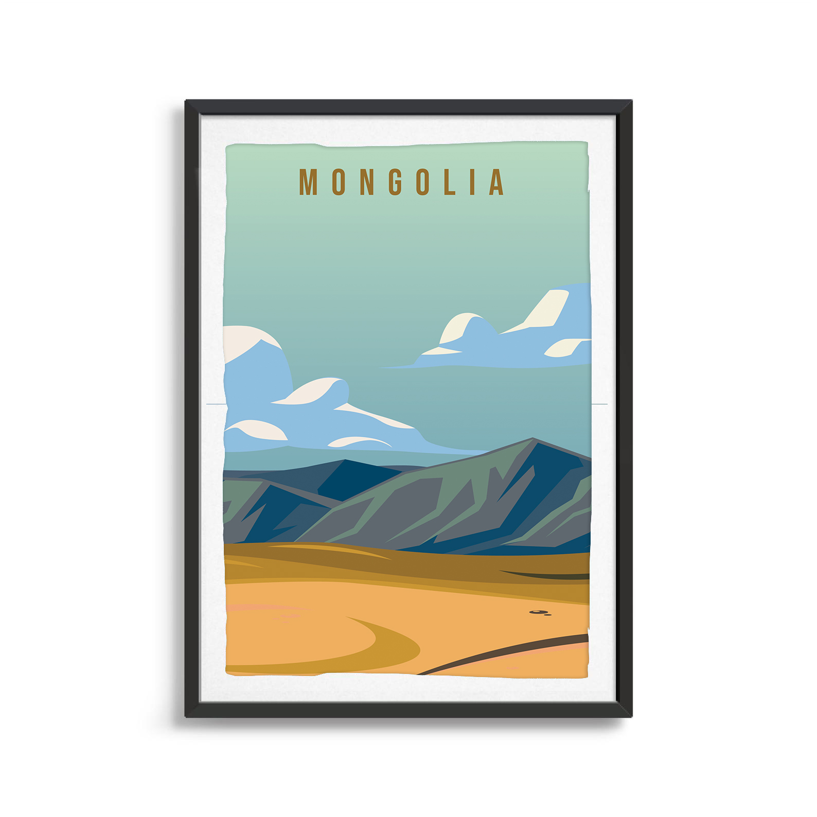 Mongolia country digital art print
