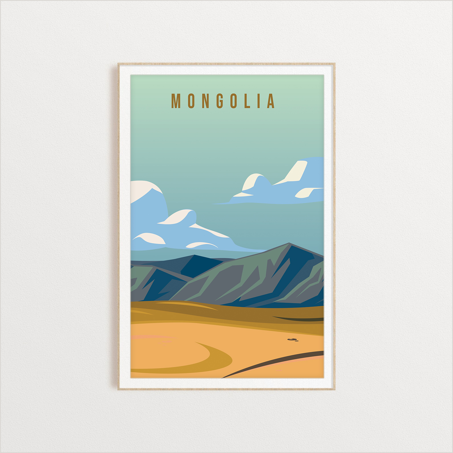 Mongolia country digital art print