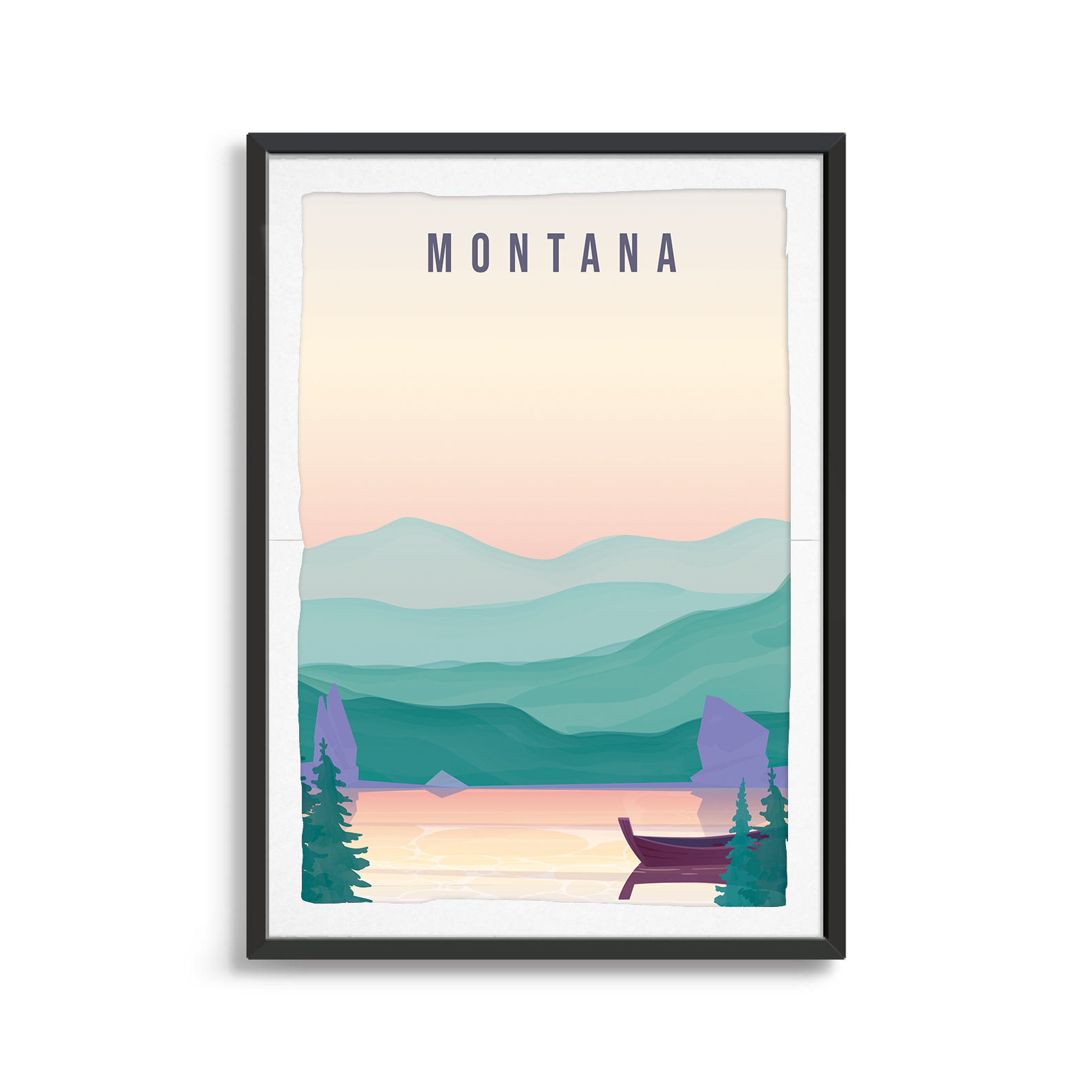 Montana state digital art print