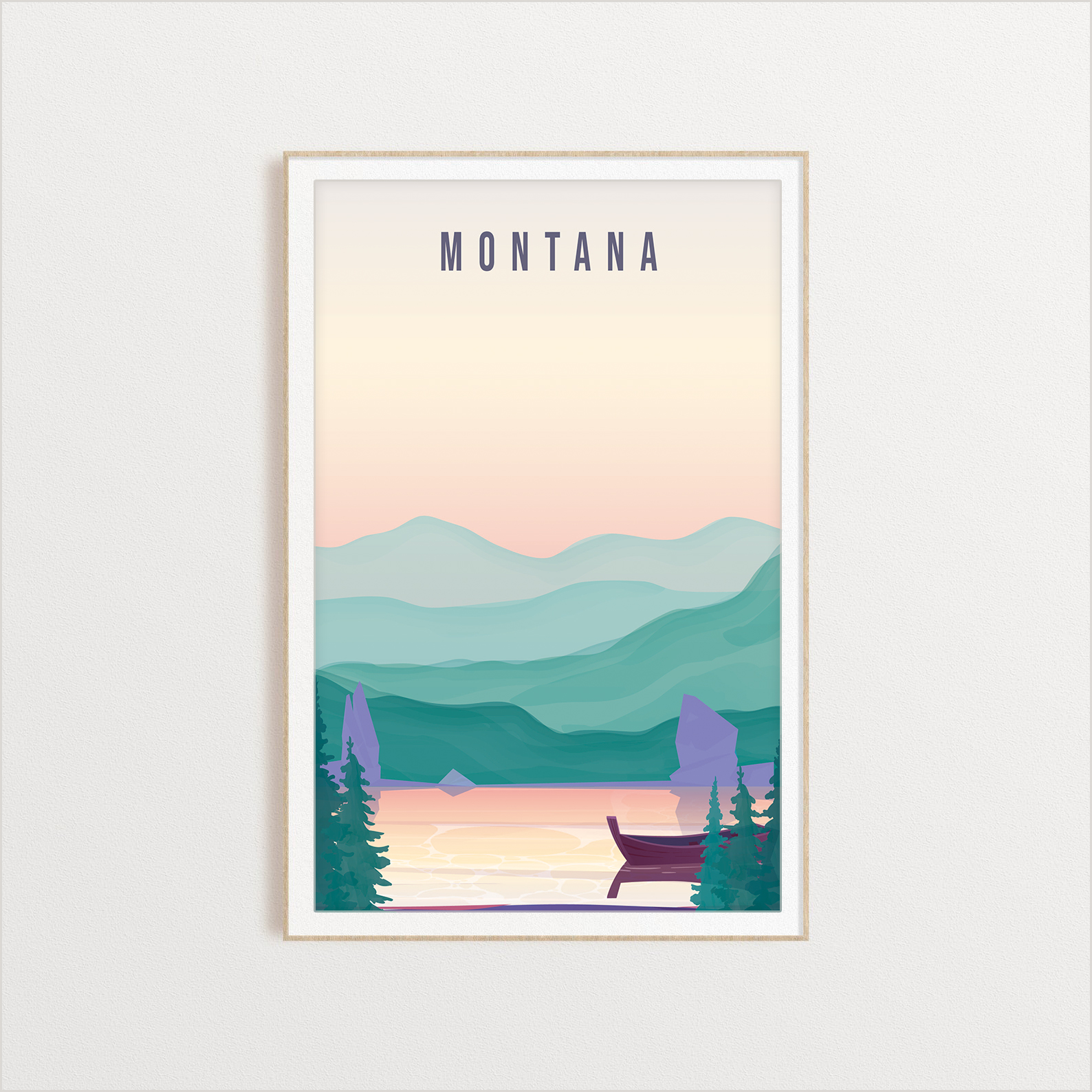 Montana state digital art print