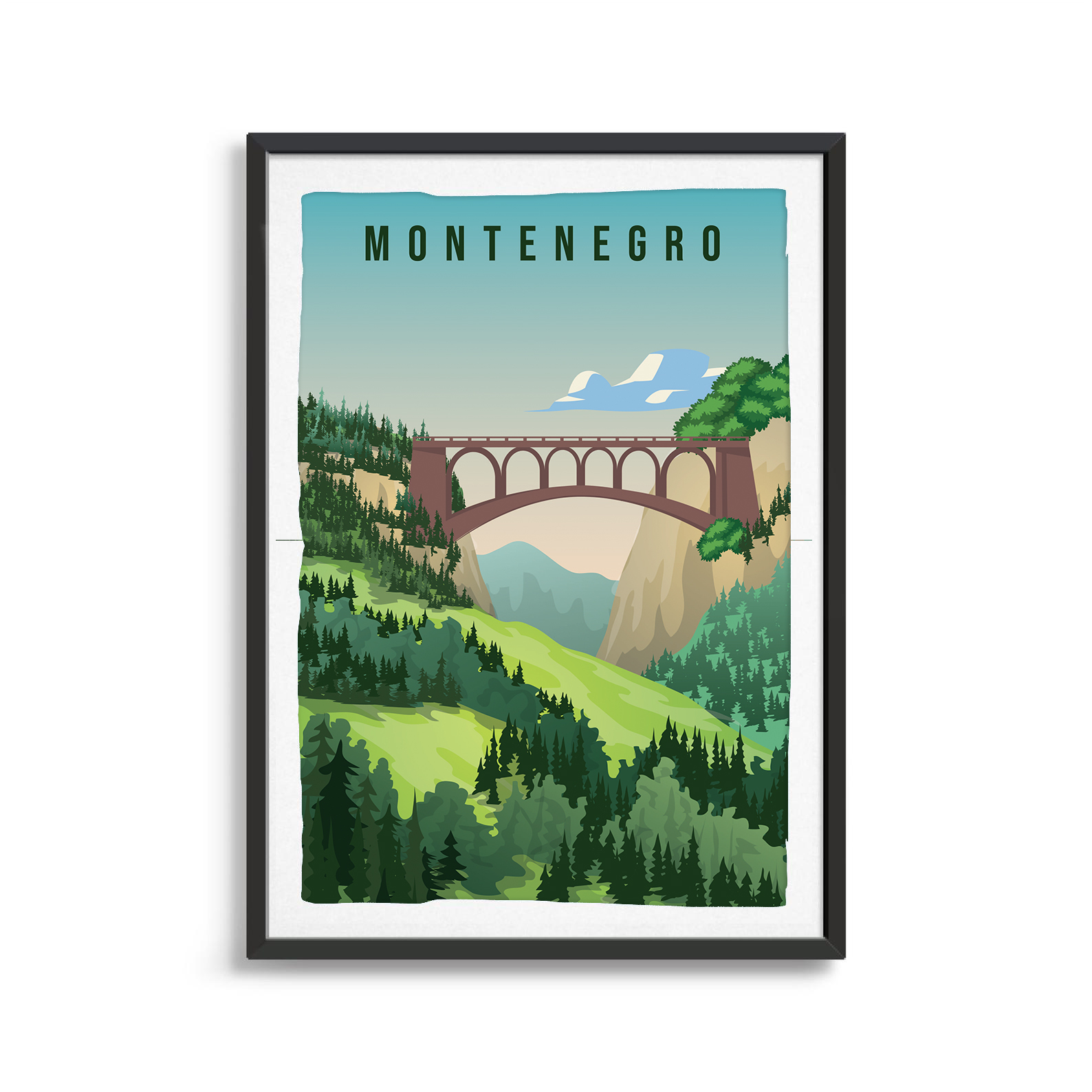 Montenegro country digital art print
