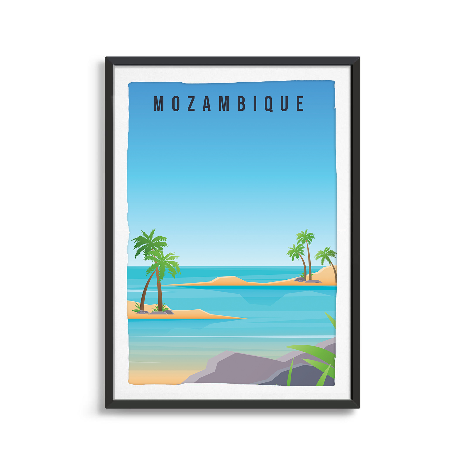 Mozambique country digital art print