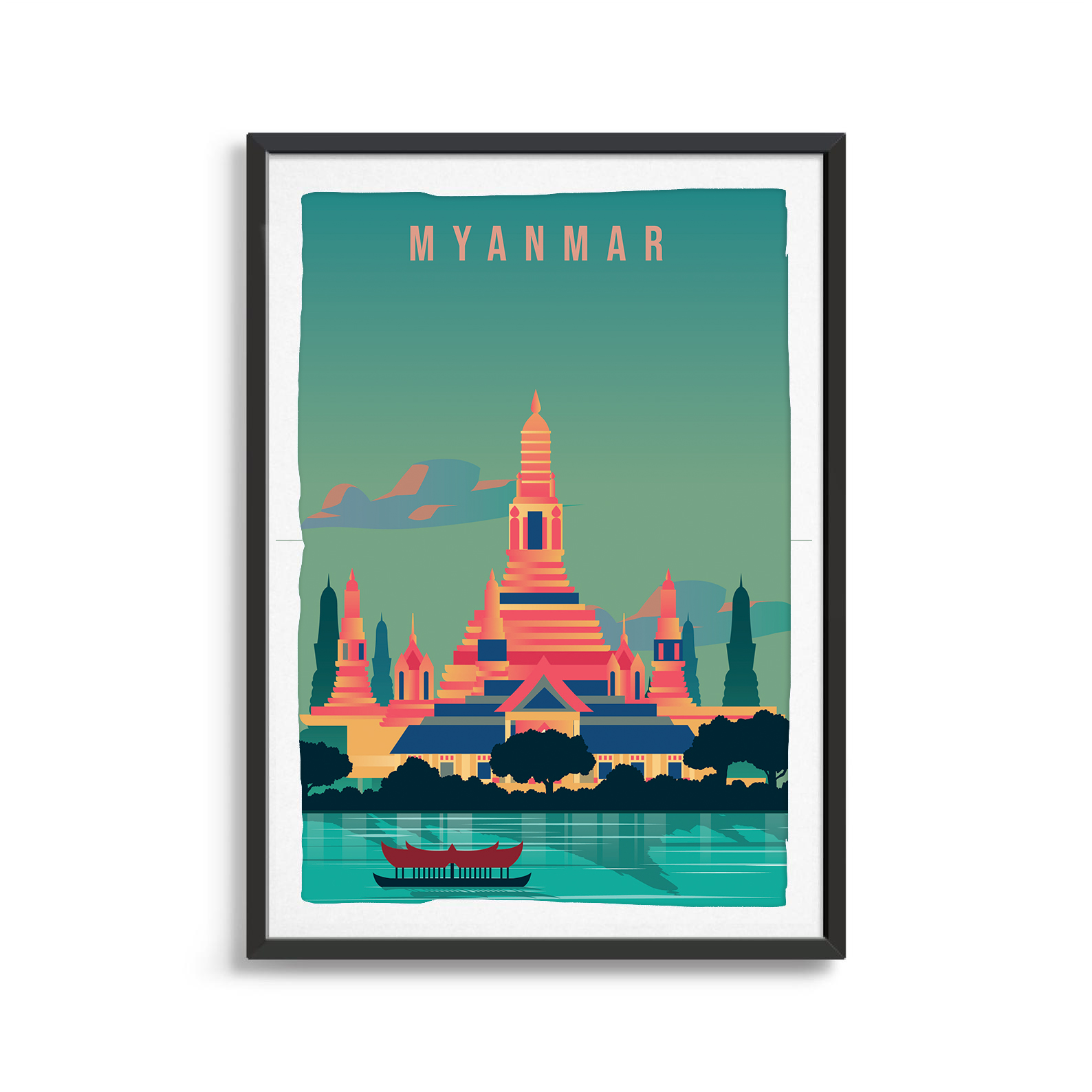 Myanmar country digital art print