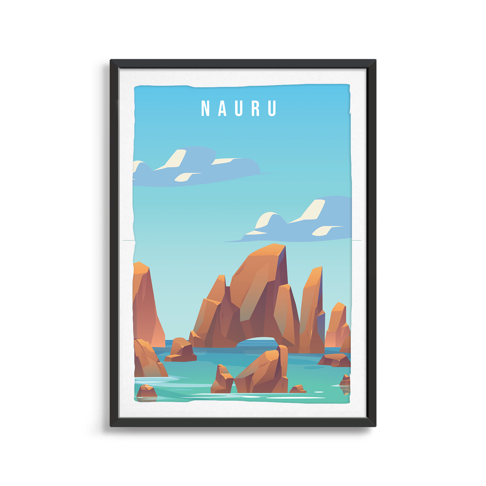 Nauru country digital art print