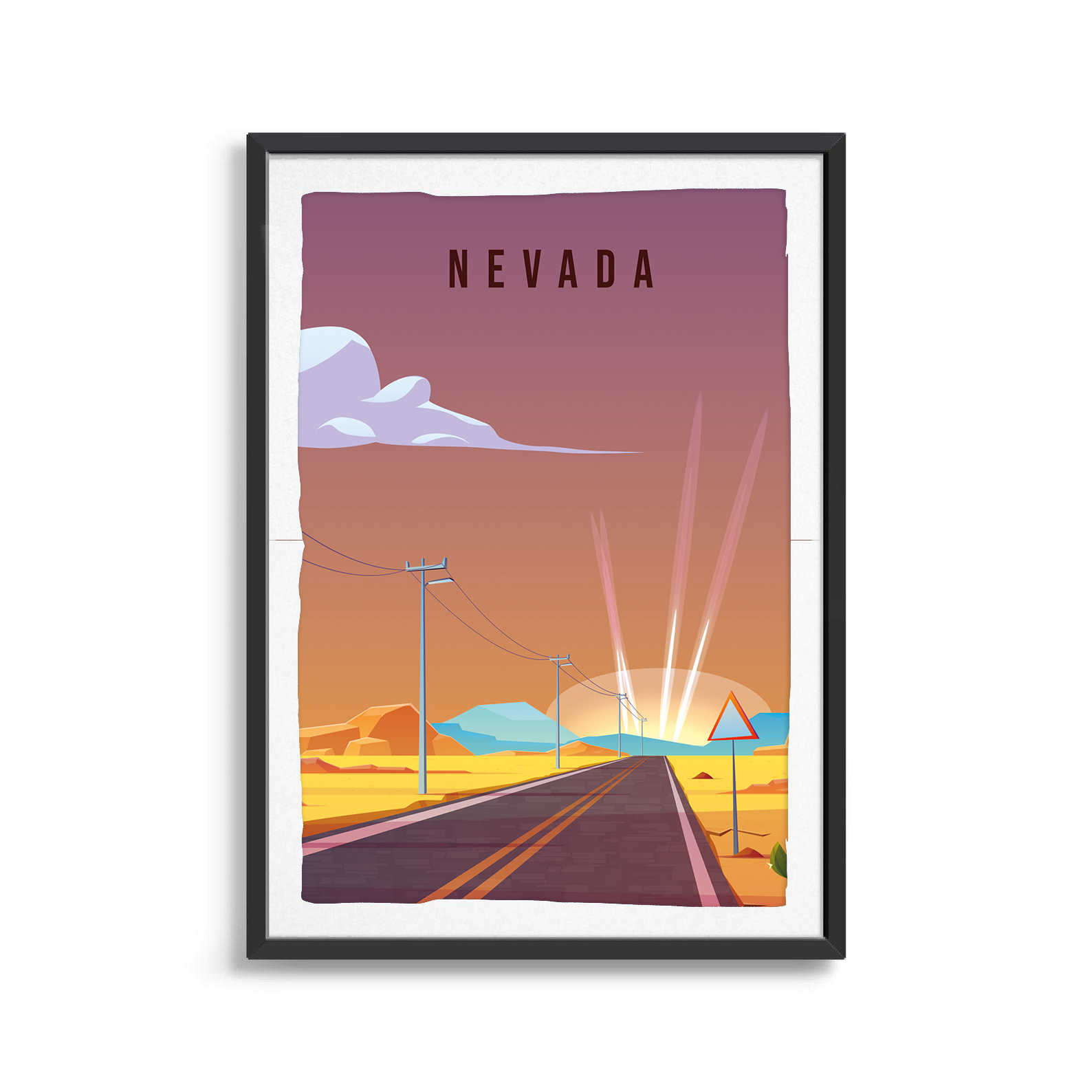 Nevada state digital art print