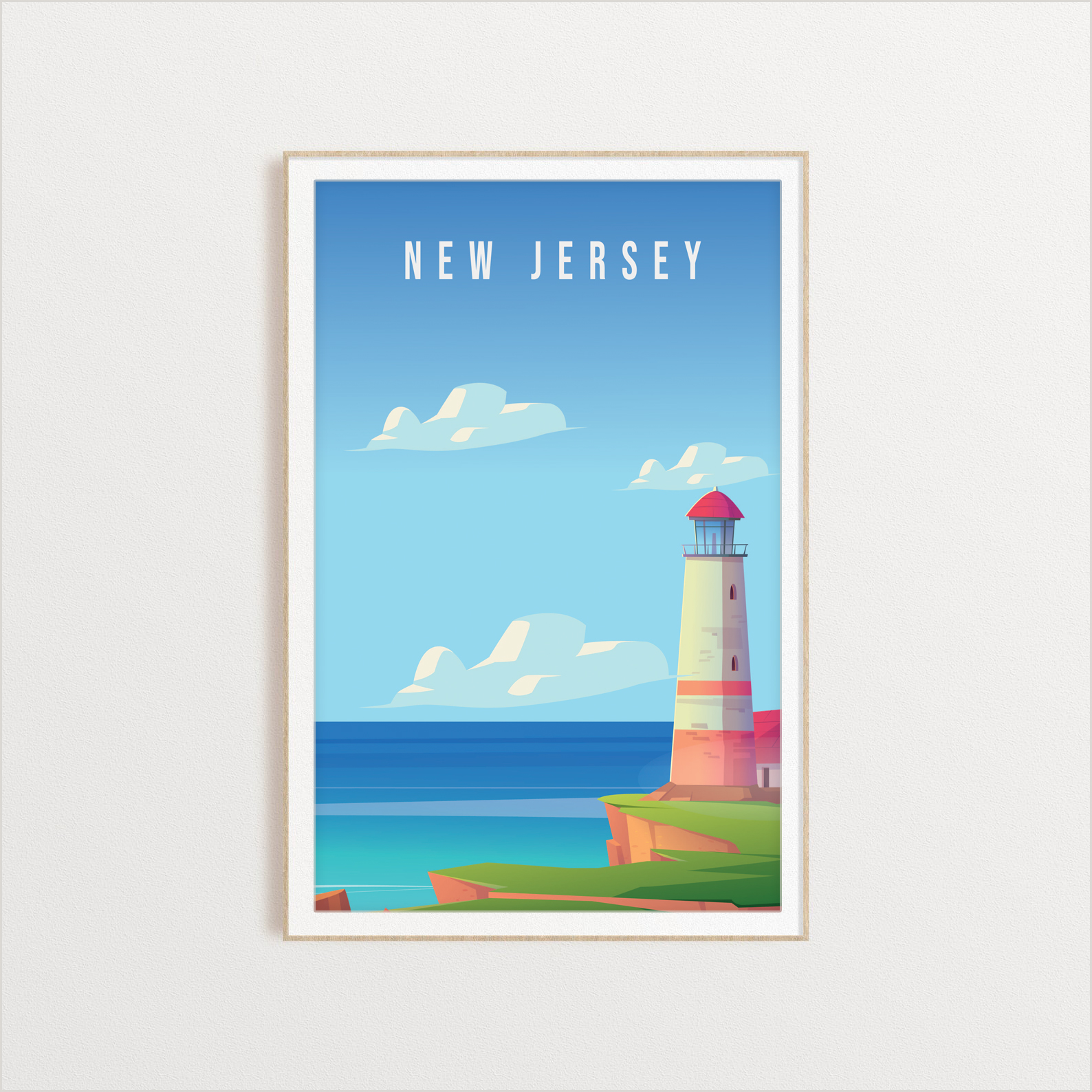 New Jersey state digital art print