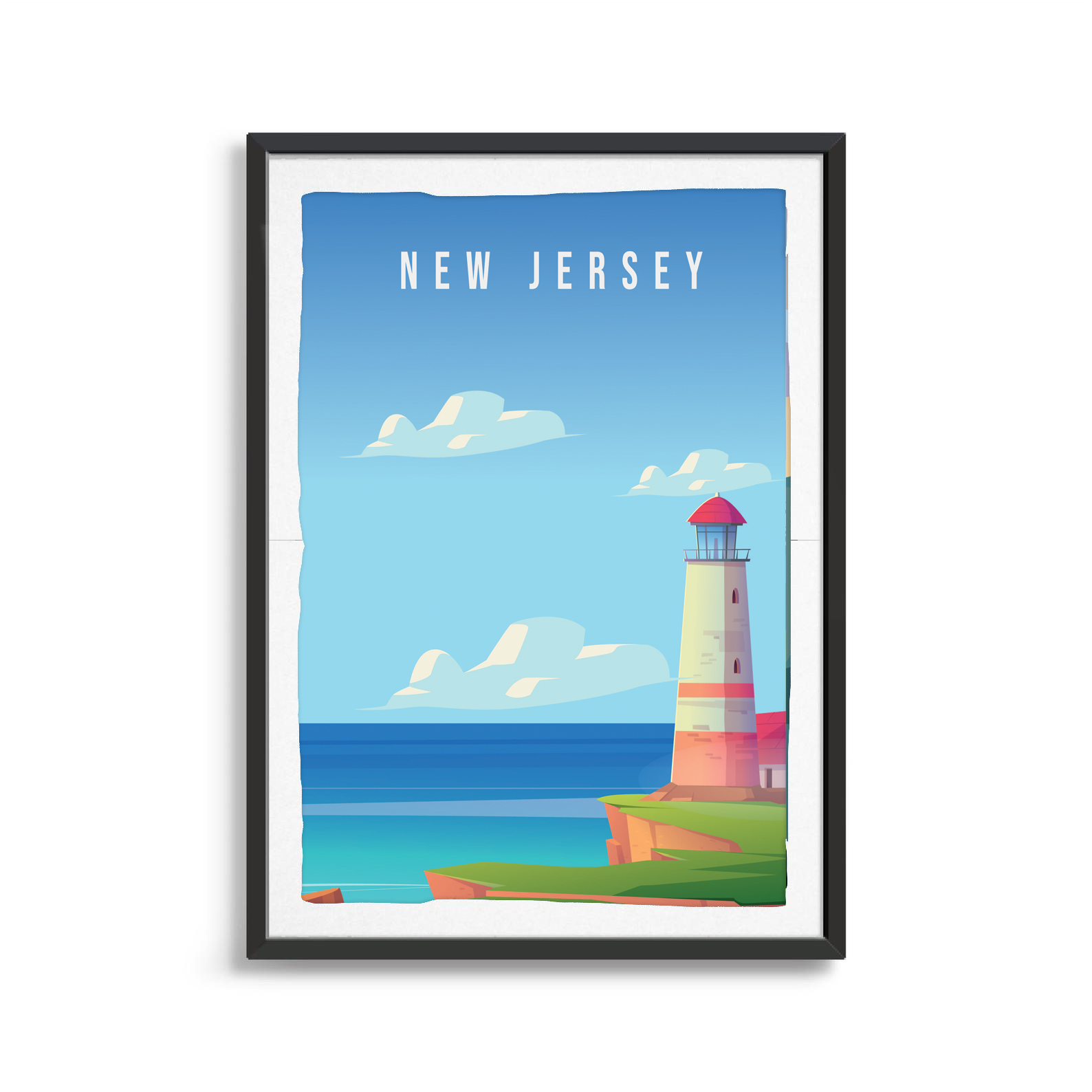New Jersey state digital art print