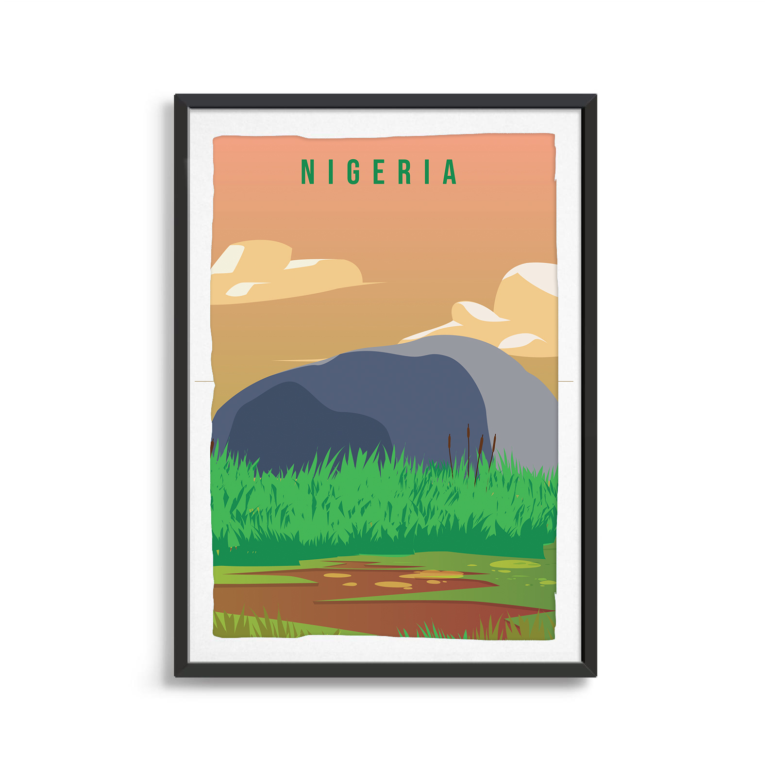 Niger country digital art print
