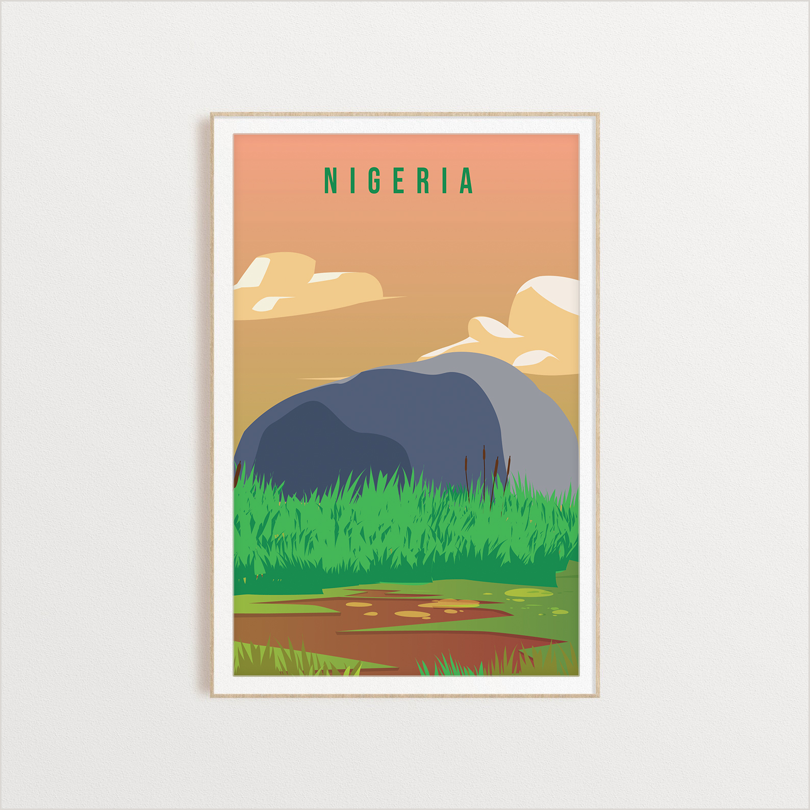 Niger country digital art print