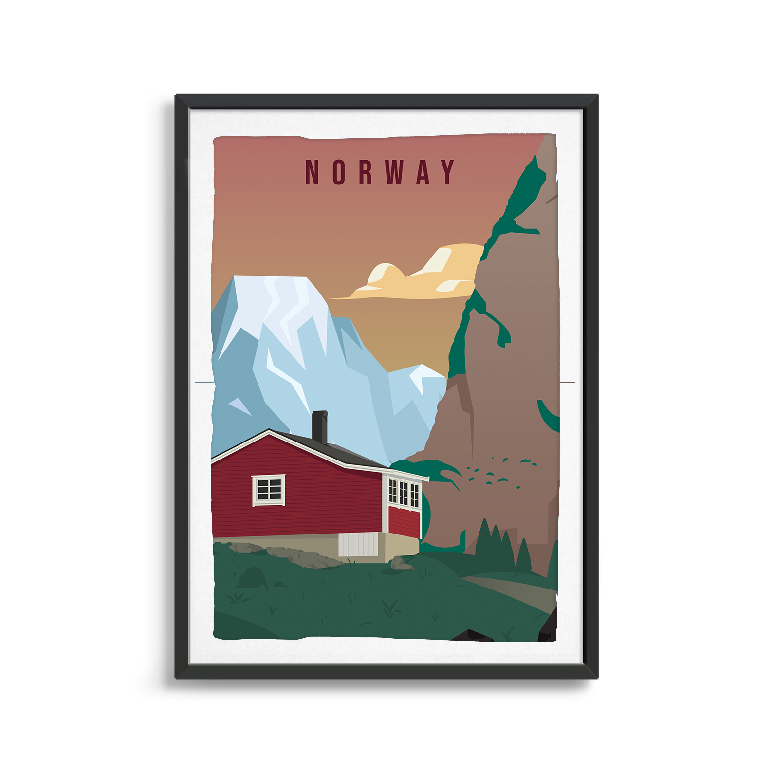North Korea country digital art print