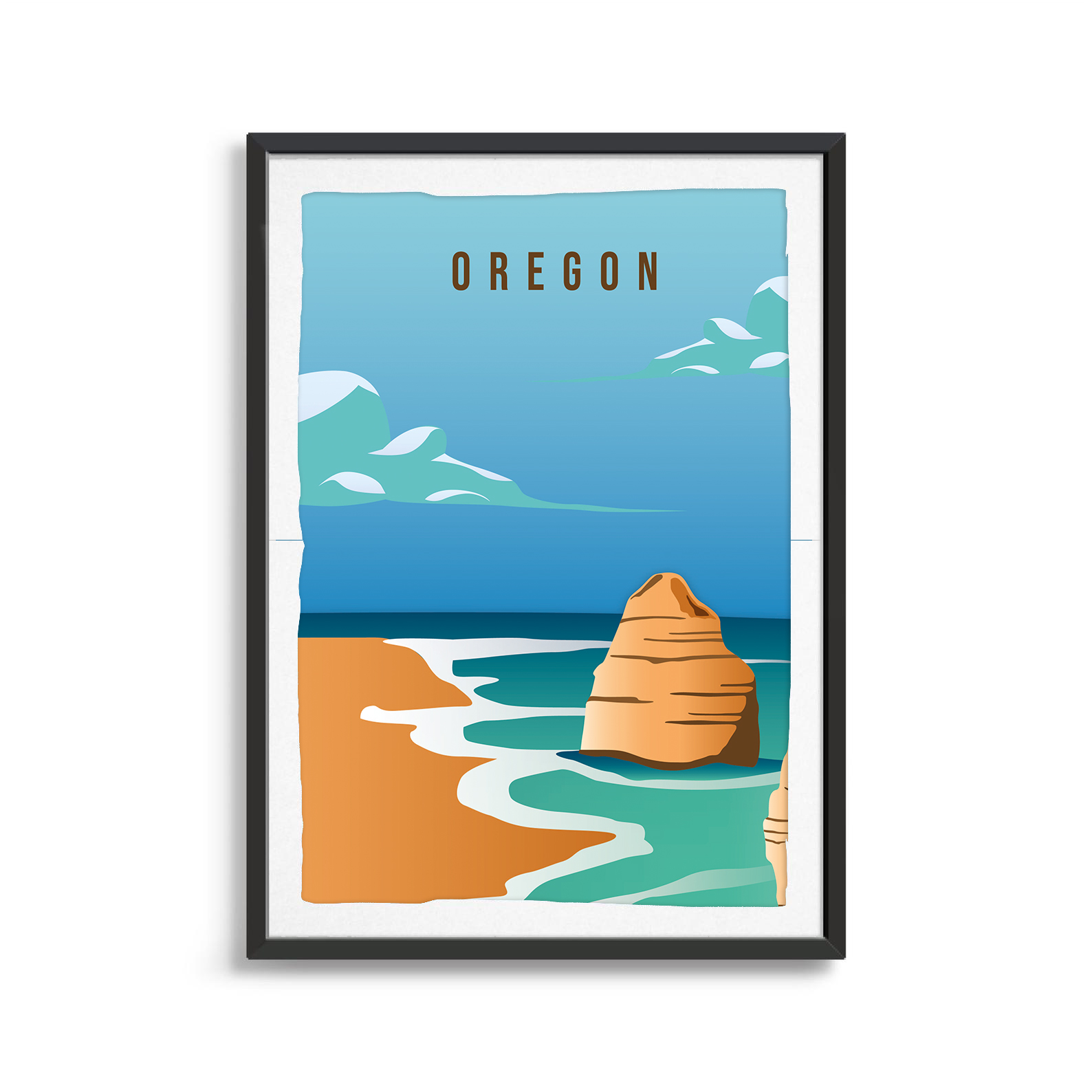 Oregon state digital art print