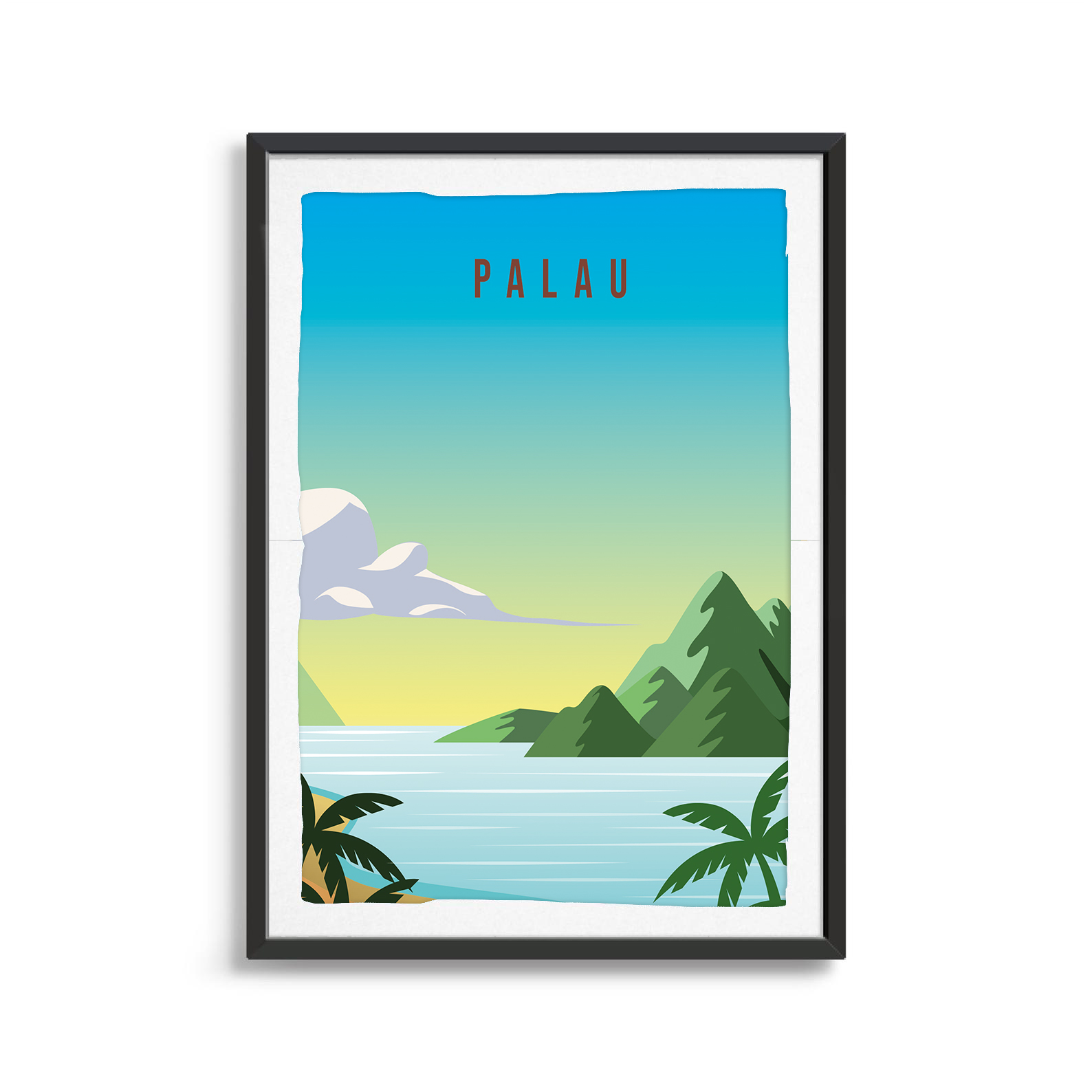 Palau country digital art print