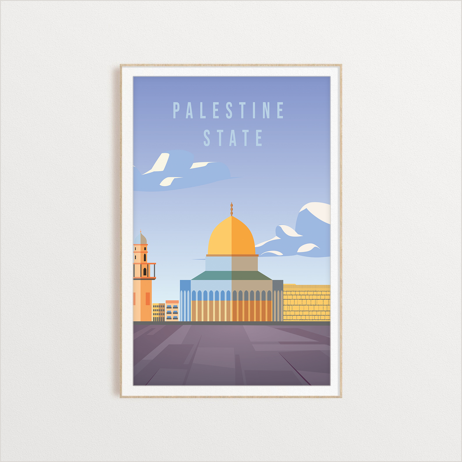 Palestine country digital art print