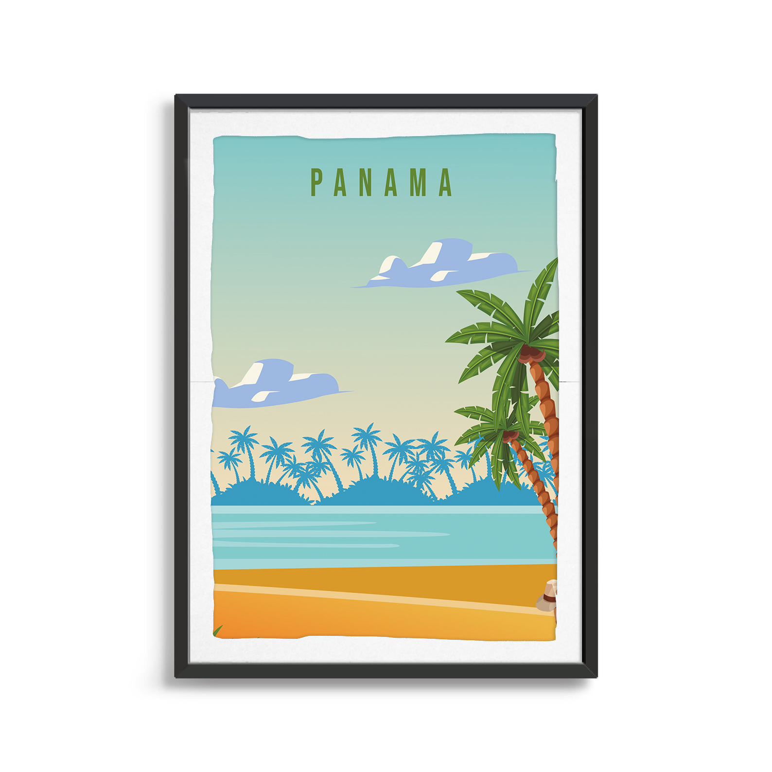 Panama country digital art print