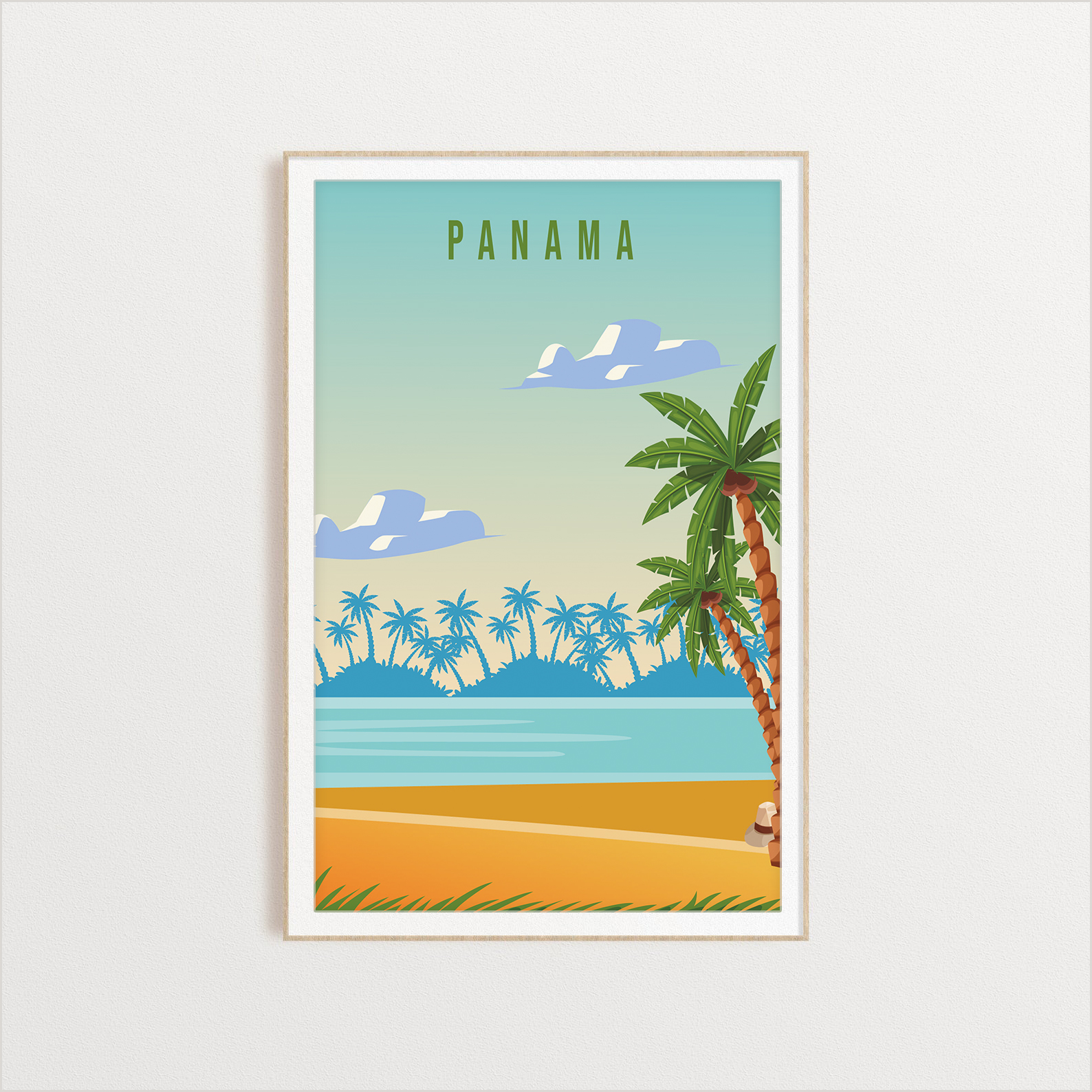 Panama country digital art print