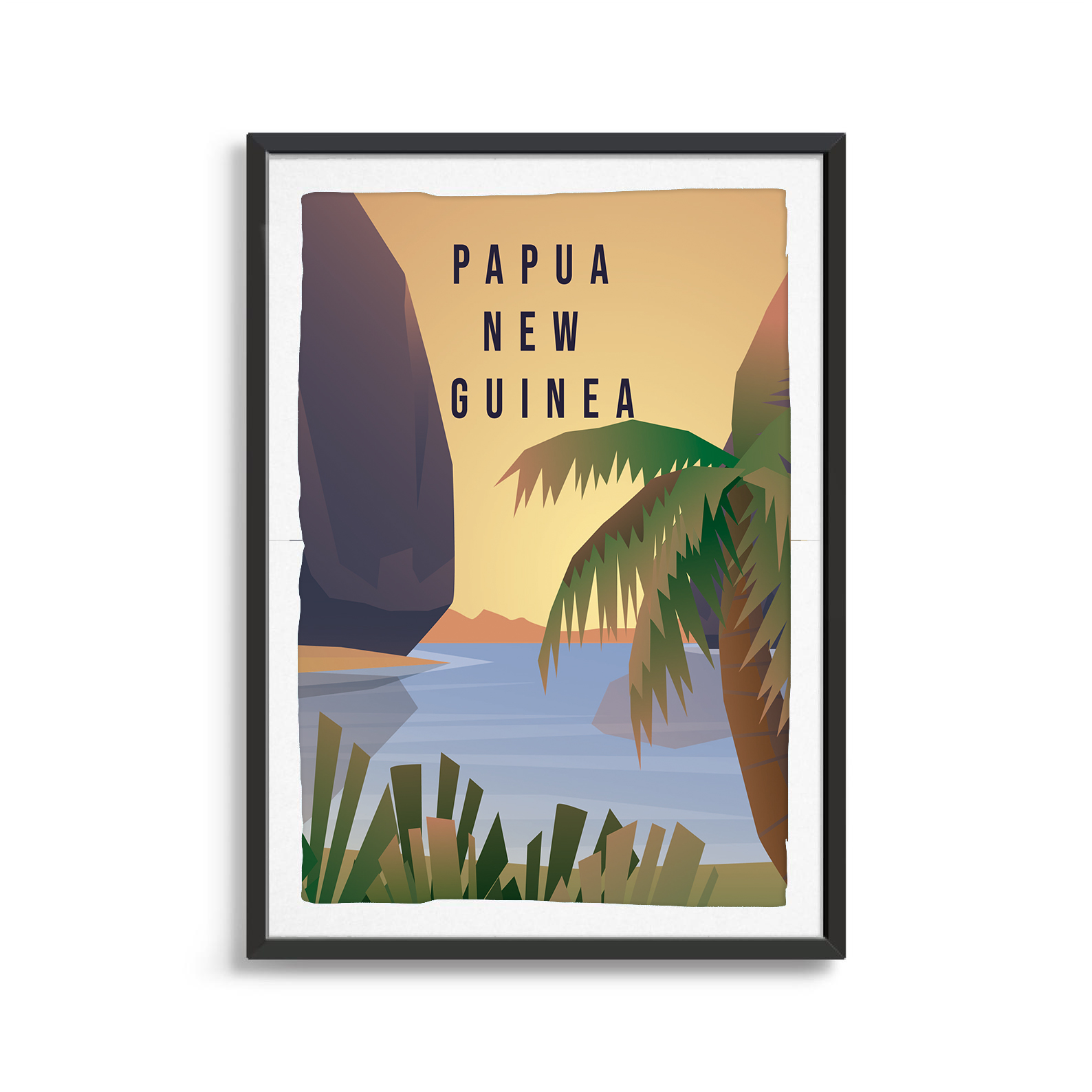Papua New Guinea country digital art print