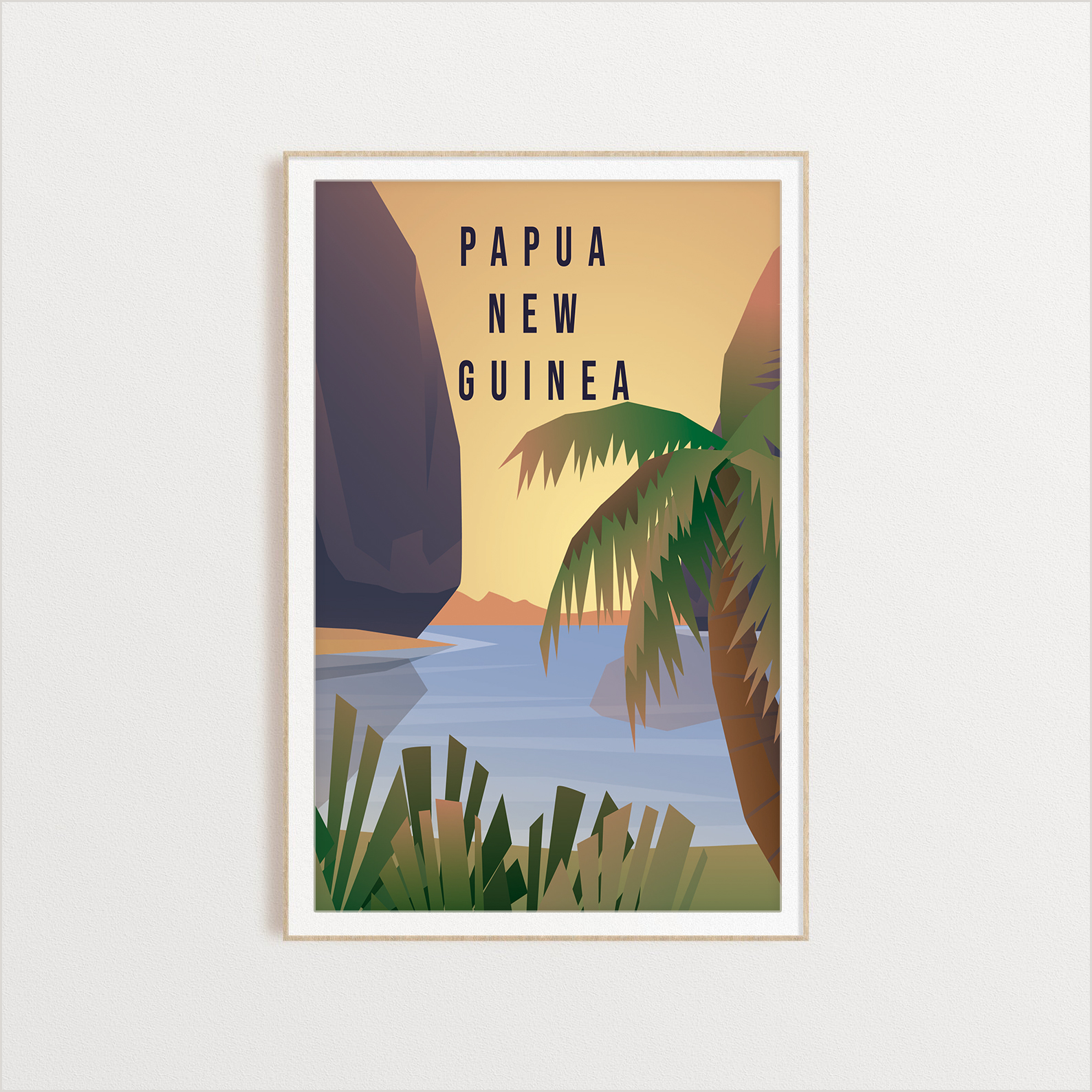 Papua New Guinea country digital art print