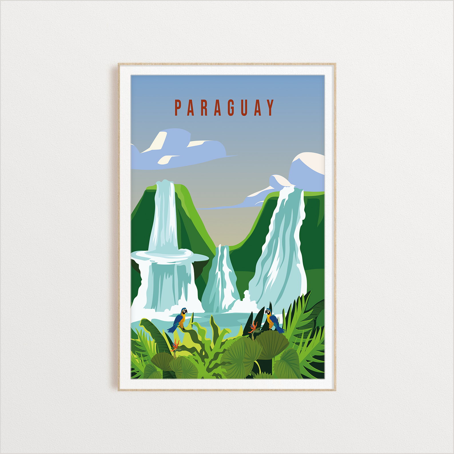 Paraguay country digital art print