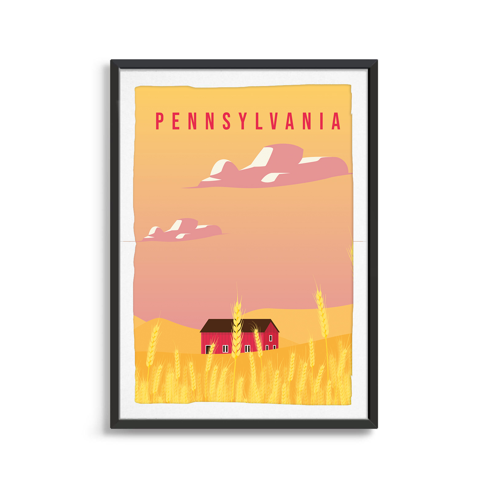 Pennsylvania state digital art print