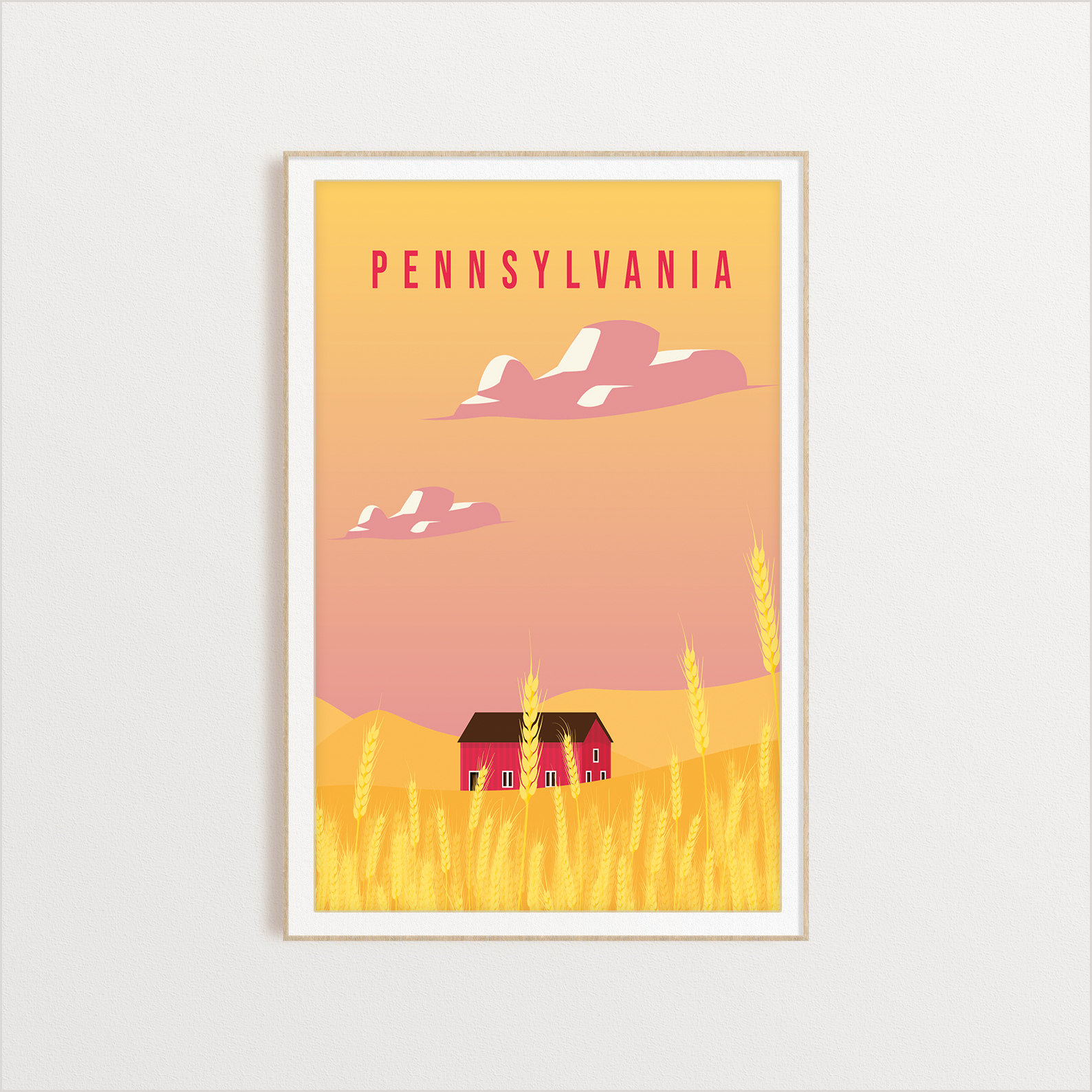 Pennsylvania state digital art print