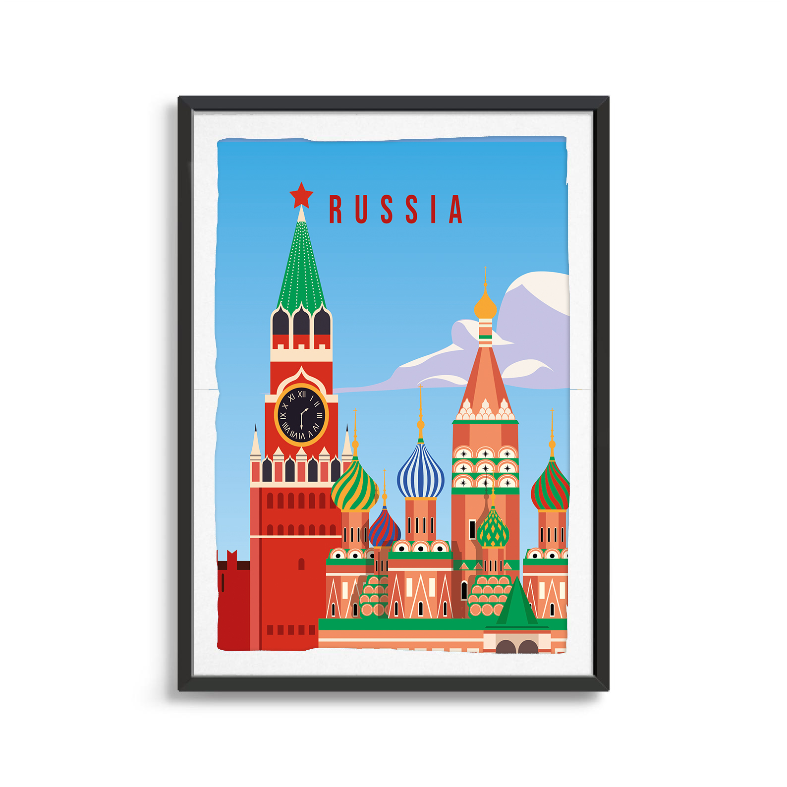 Russia country digital art print