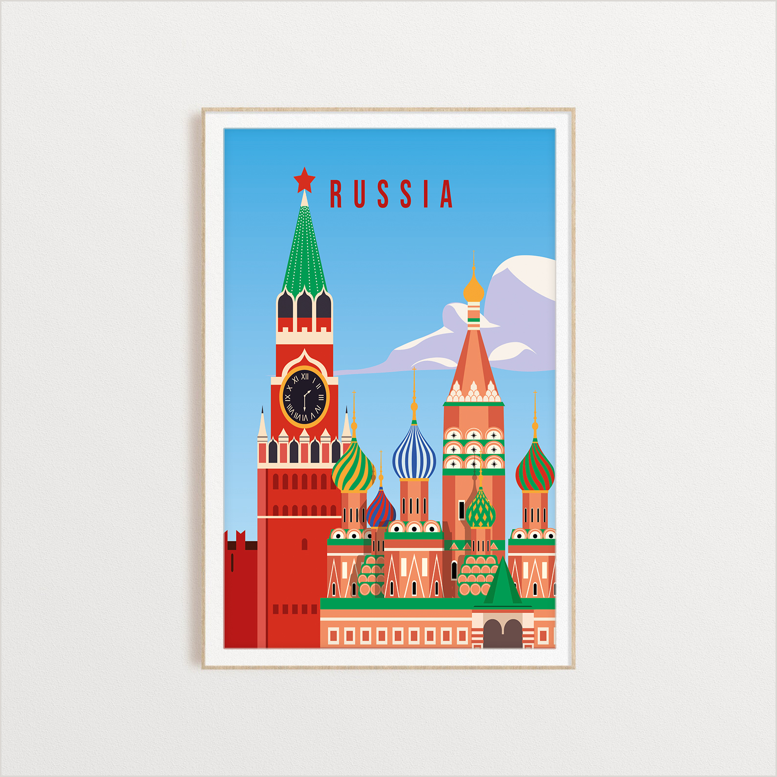 Russia country digital art print