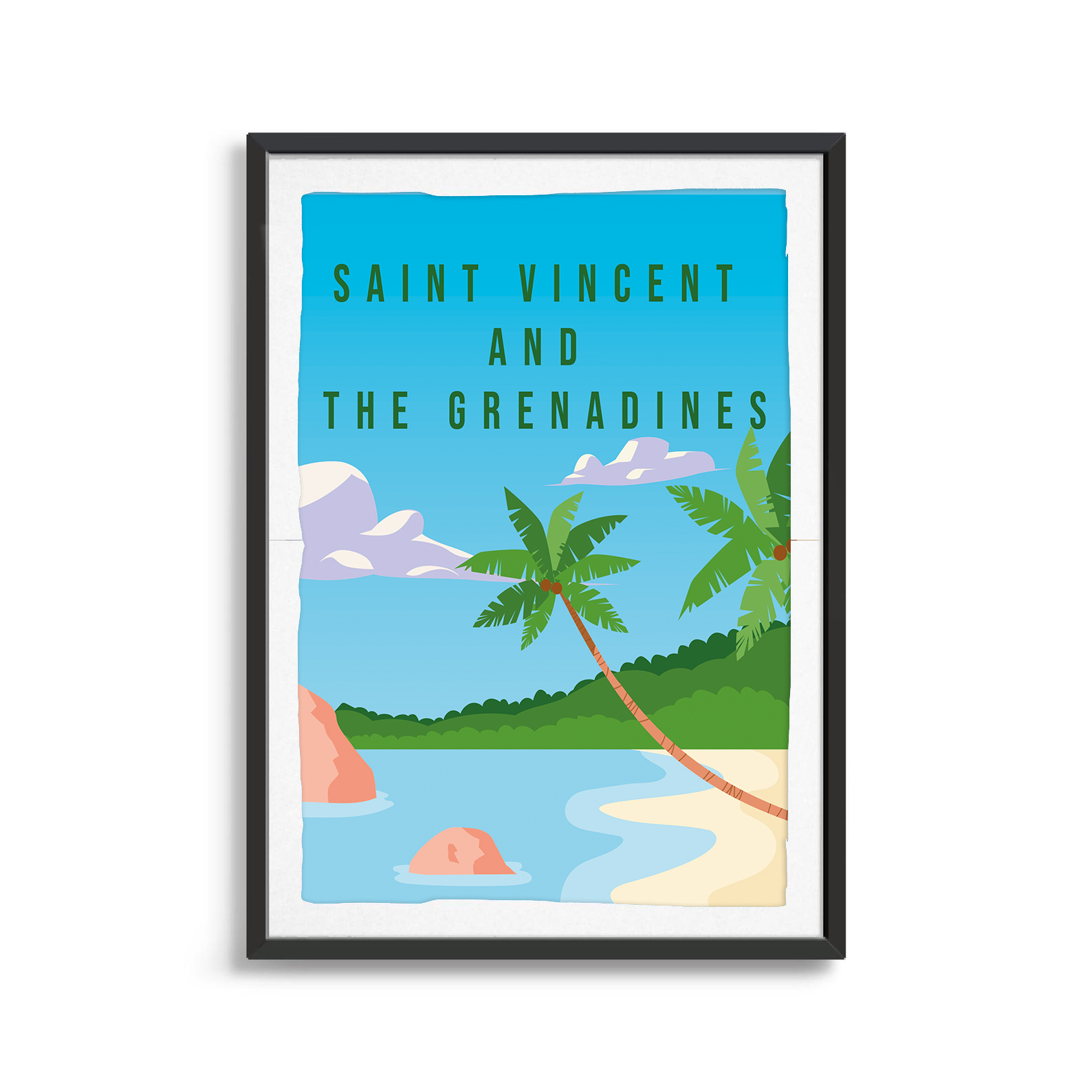 Saint Vincent and the Grenadines country digital art print