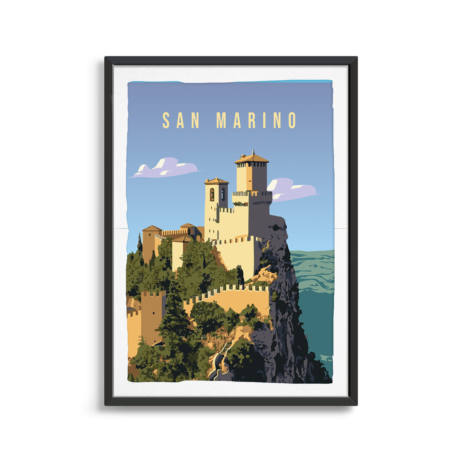 San Marino country digital art print