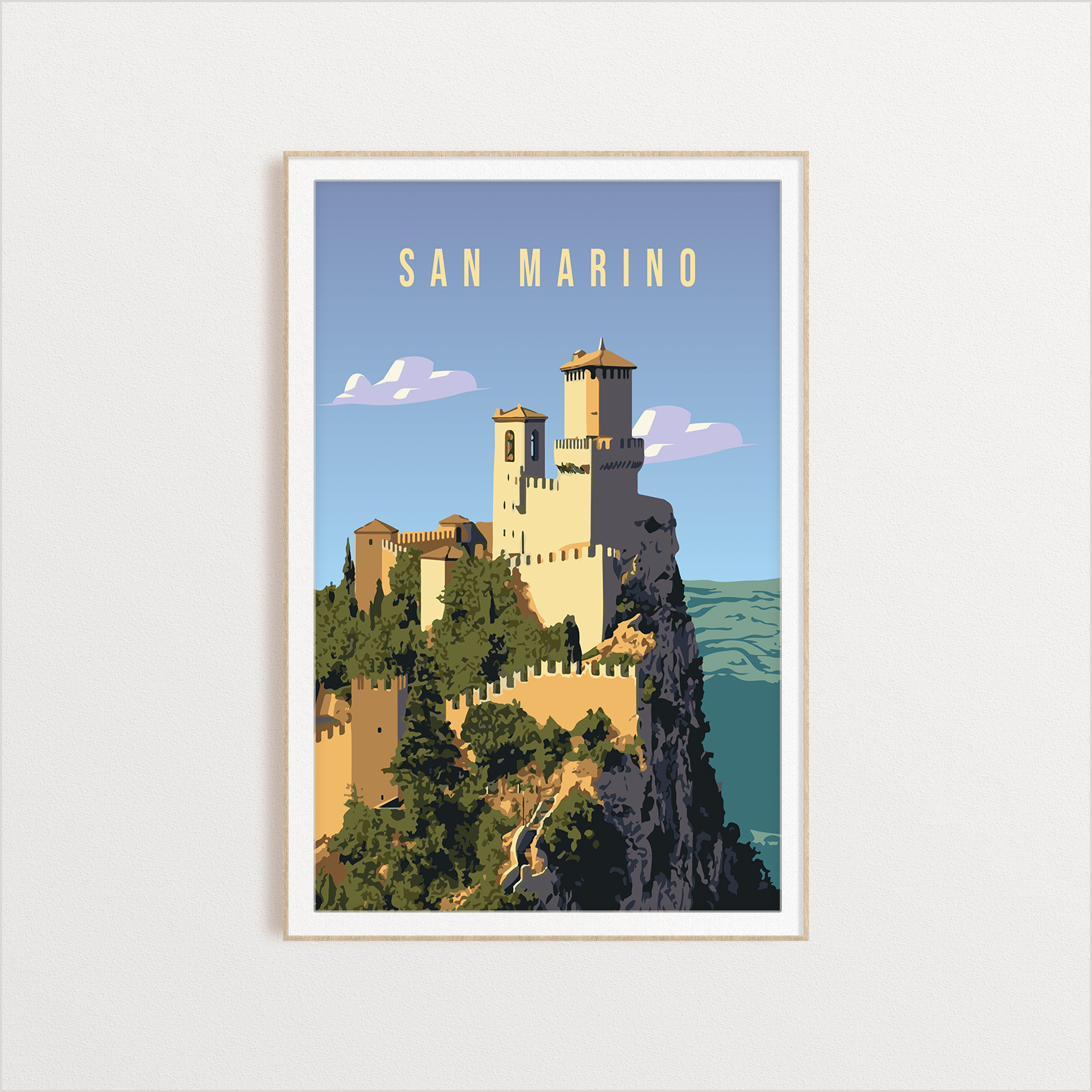San Marino country digital art print