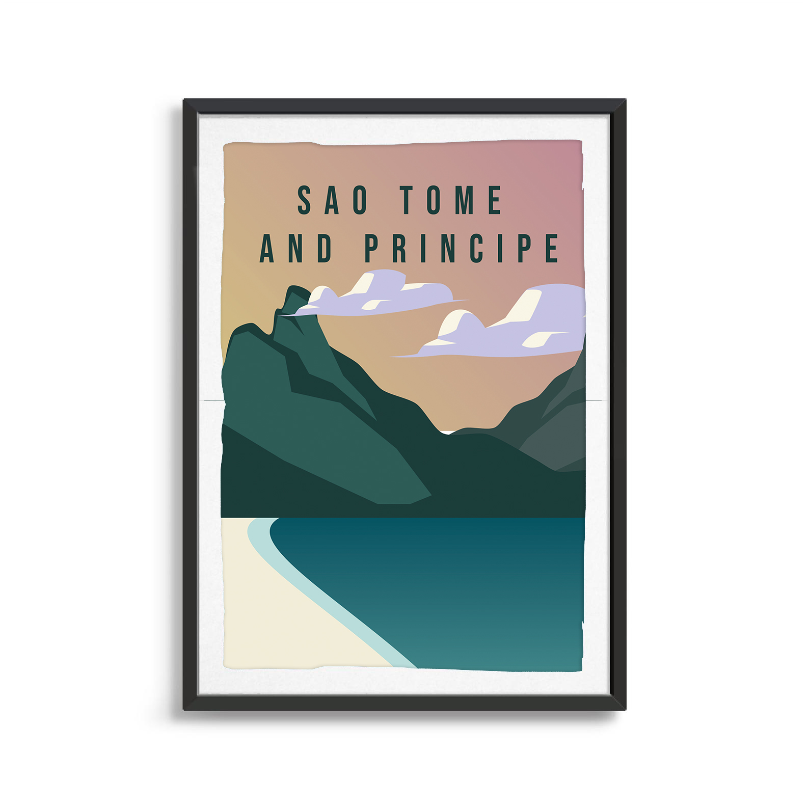 Sao Tome and Principe country digital art print