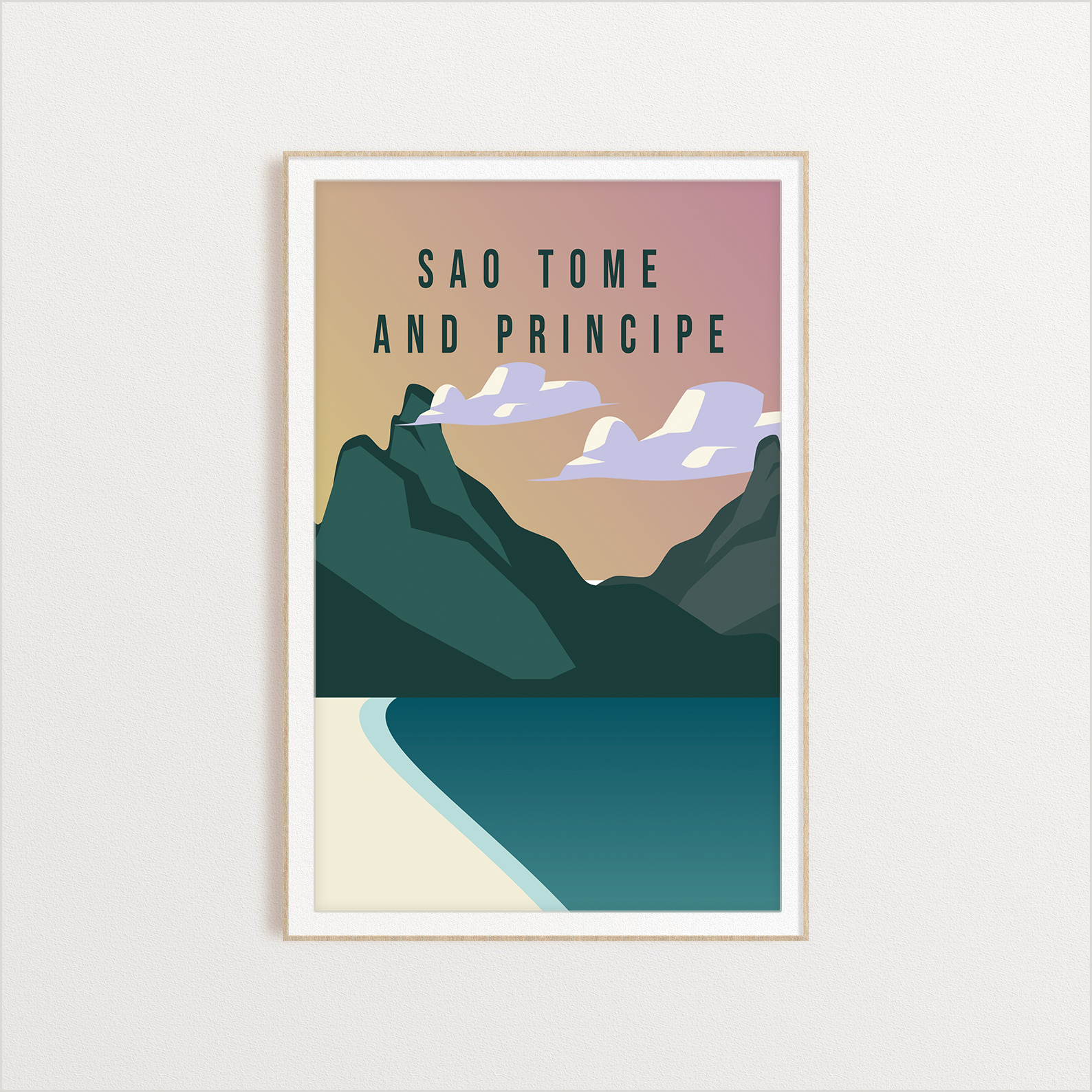 Sao Tome and Principe country digital art print