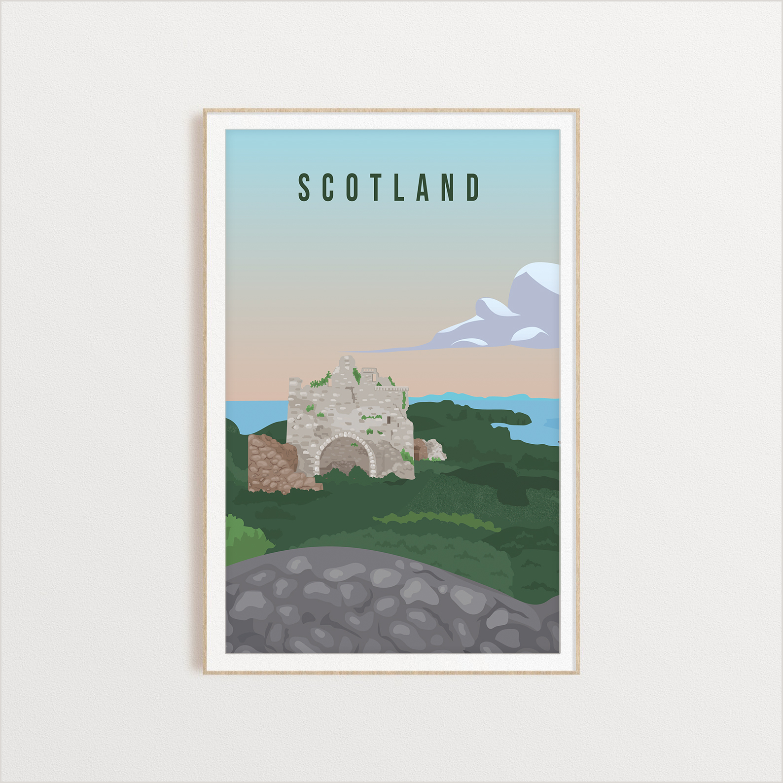 Scotland country digital art print