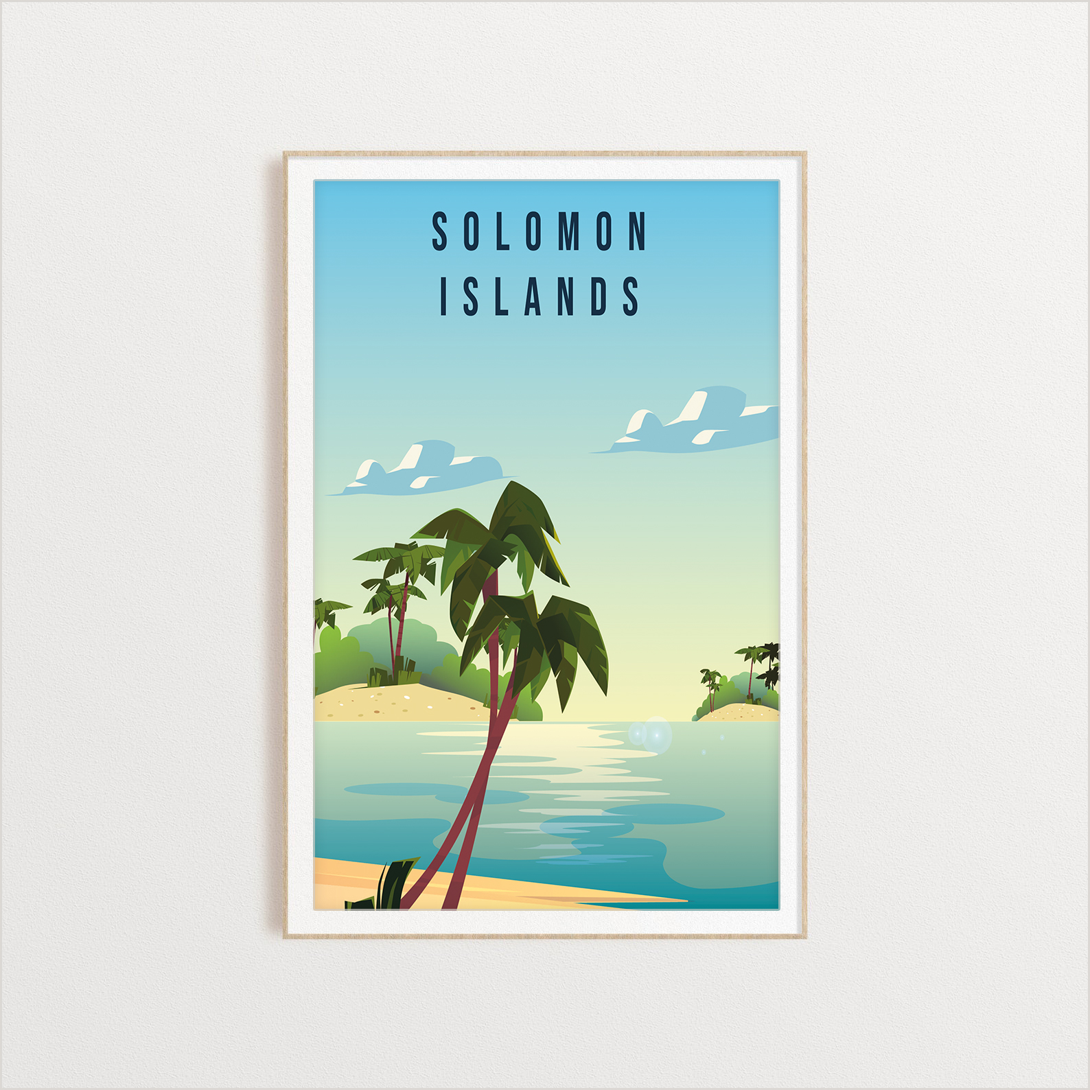 Solomon Islands country digital art print
