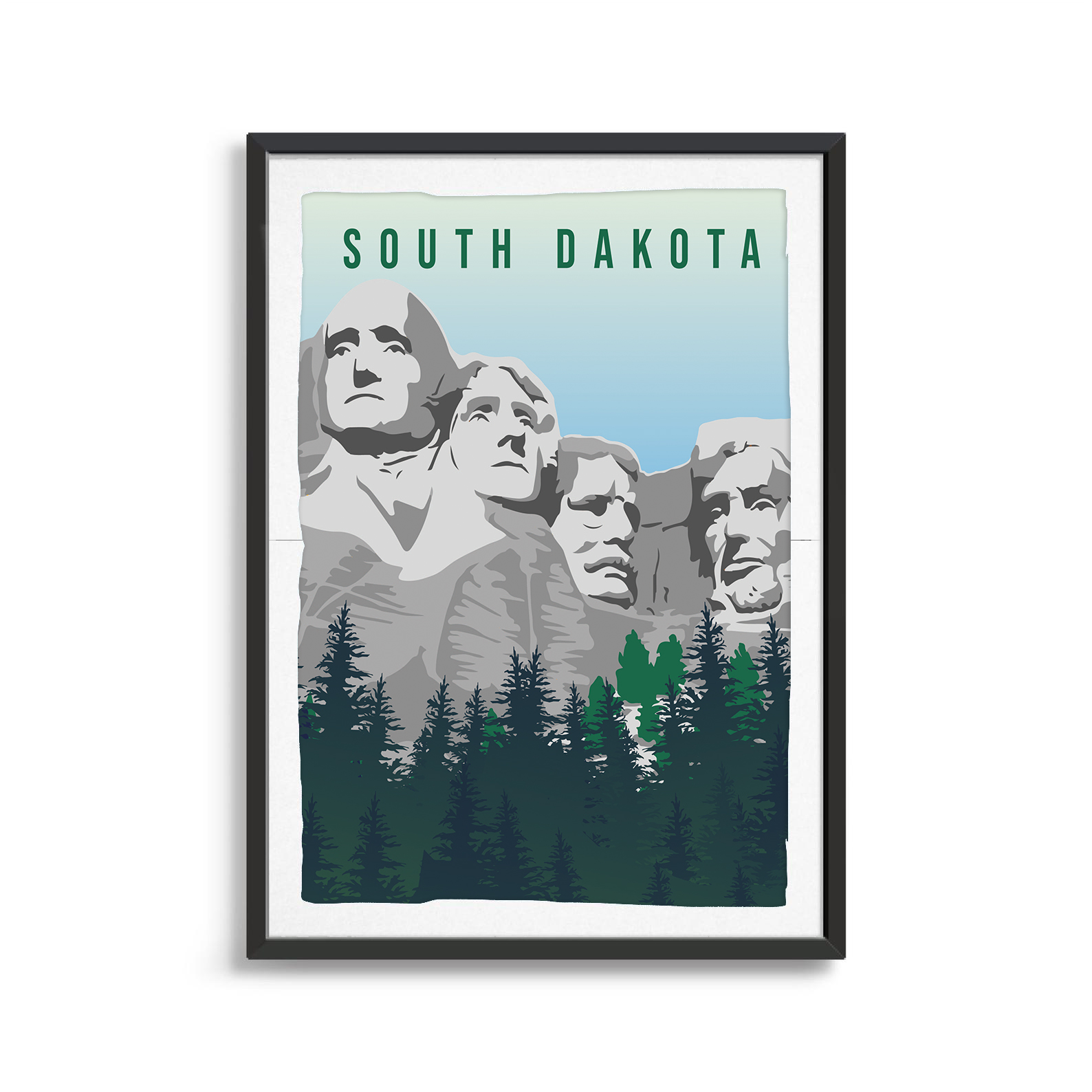 South Dakota state digital art print