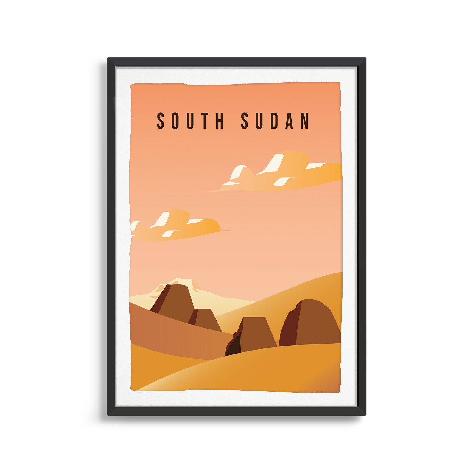 South Sudan country digital art print